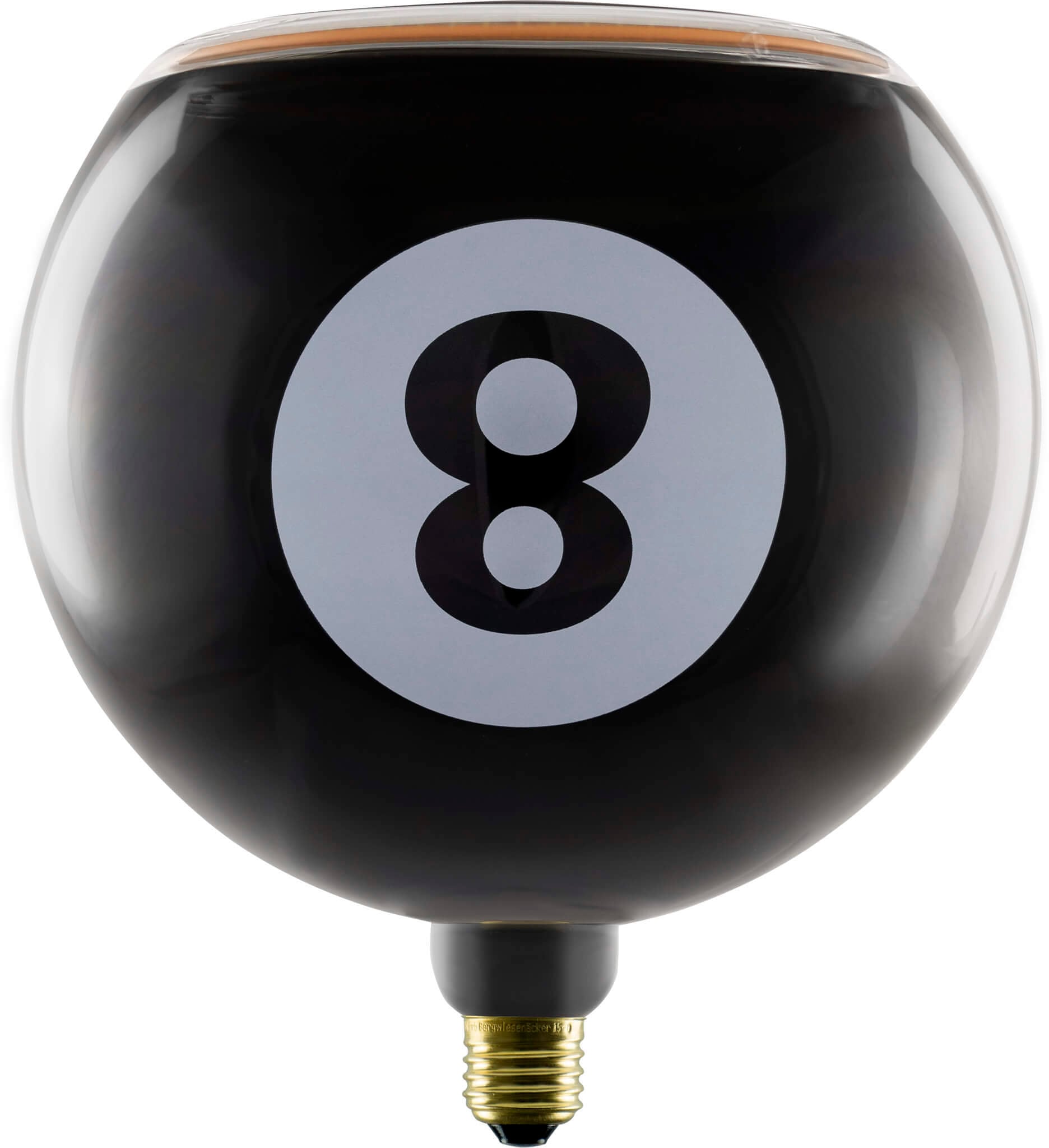 SEGULA LED-Leuchtmittel »LED Floating Billard 200 black 8«, E27, 1 St., Extra-Warmweiß, handmade