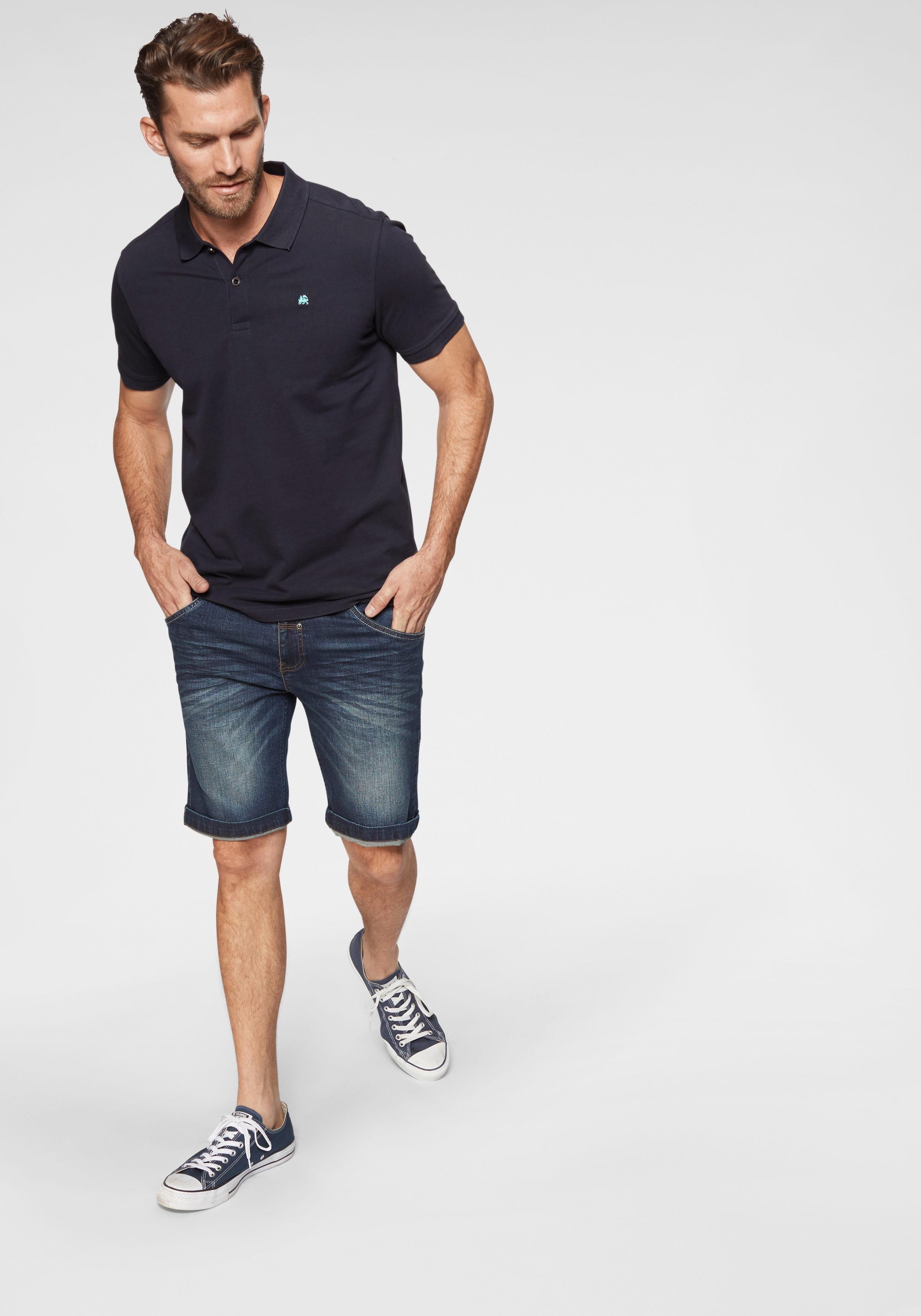 Poloshirt LERROS, Herren, Gr. M (50), blau (night blau), Piqué, Obermaterial: 100% Baumwolle, normal hüftlang, eingesetzt Rippbündchen, Shirts, mit dezenter Stickerei auf der Brust 5
