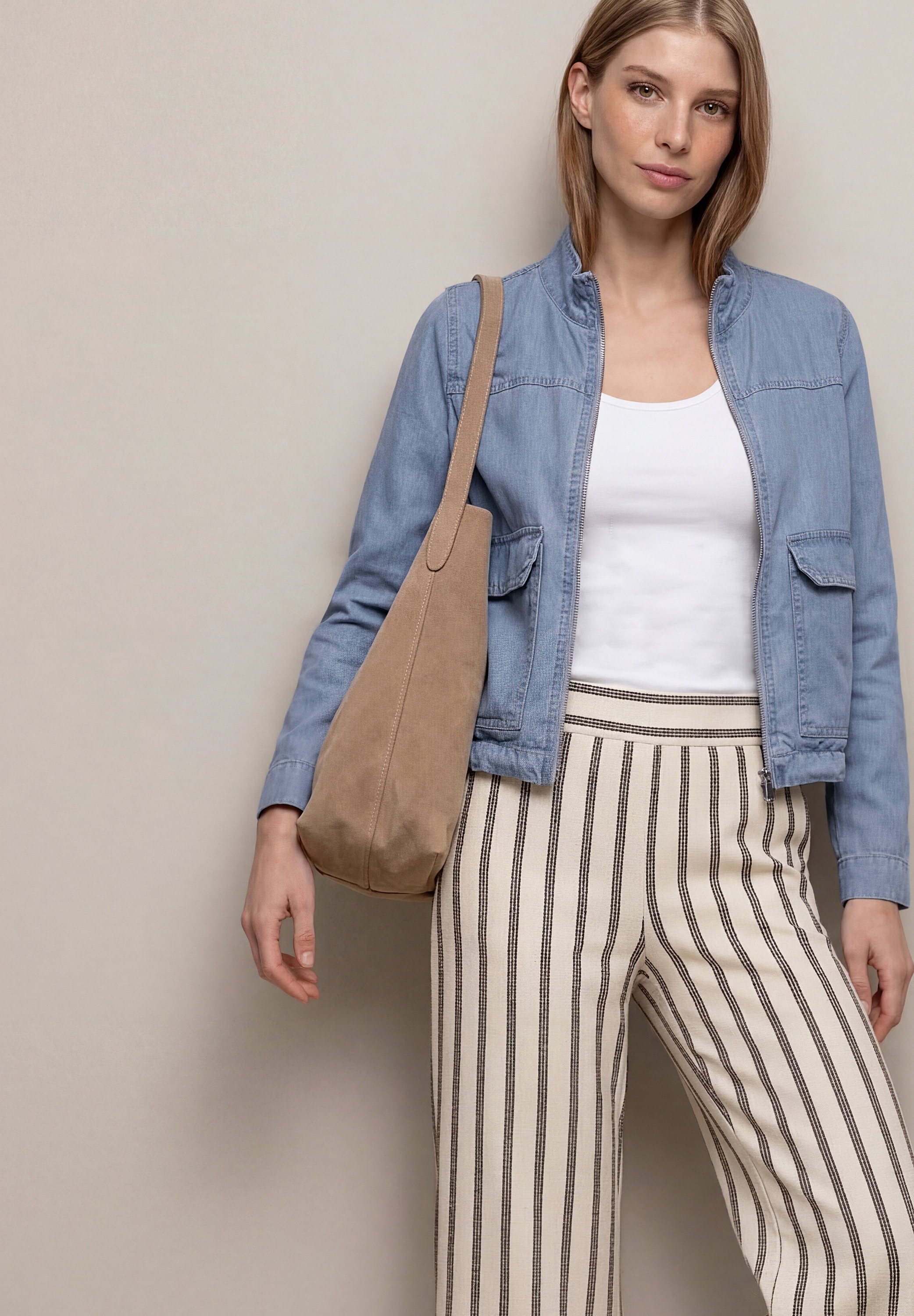 STREET ONE Blouson mit Stehkragen aus Lyocell