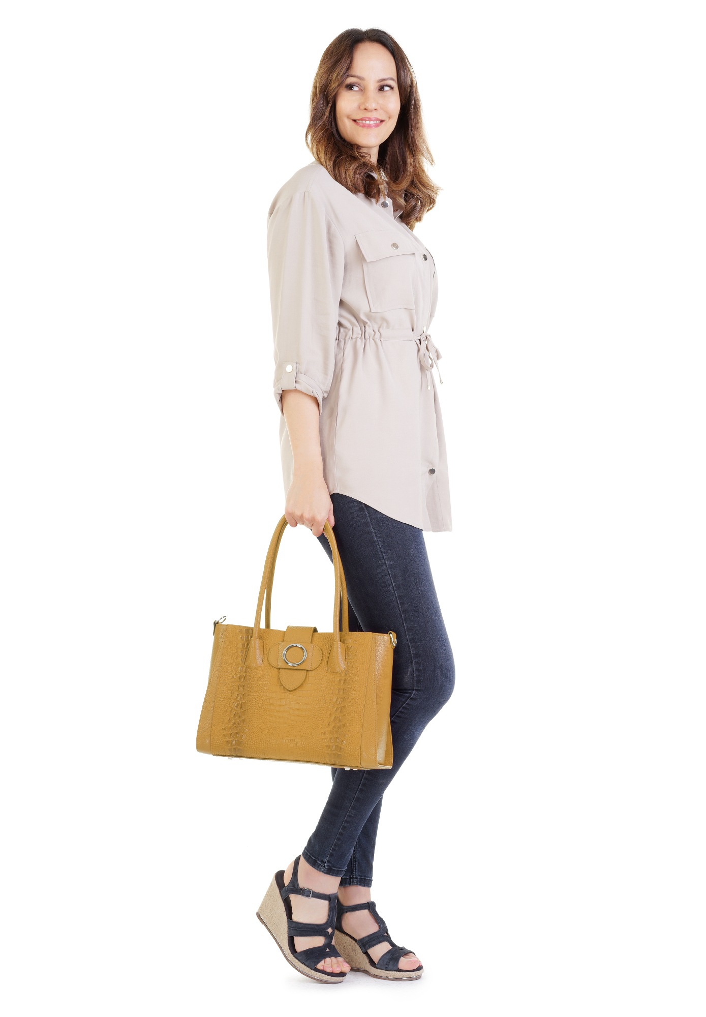 Cluty Shopper "CLUTY Damen echt Leder, Made in Italy" echt Leder, Made in Italy
