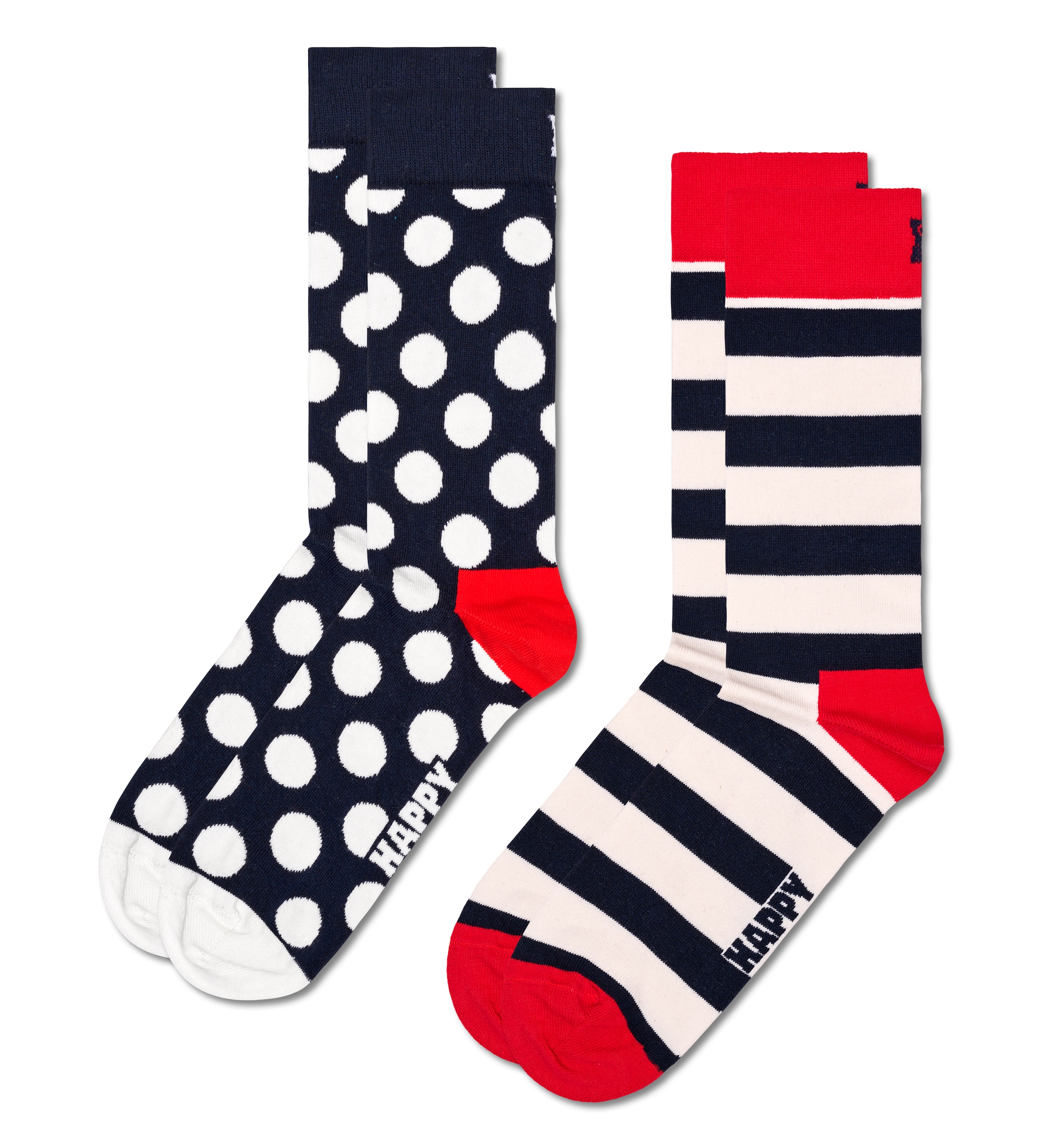 Happy Socks Socken "Classic Big Dot Socks", (2er Pack), Dots & Stripes