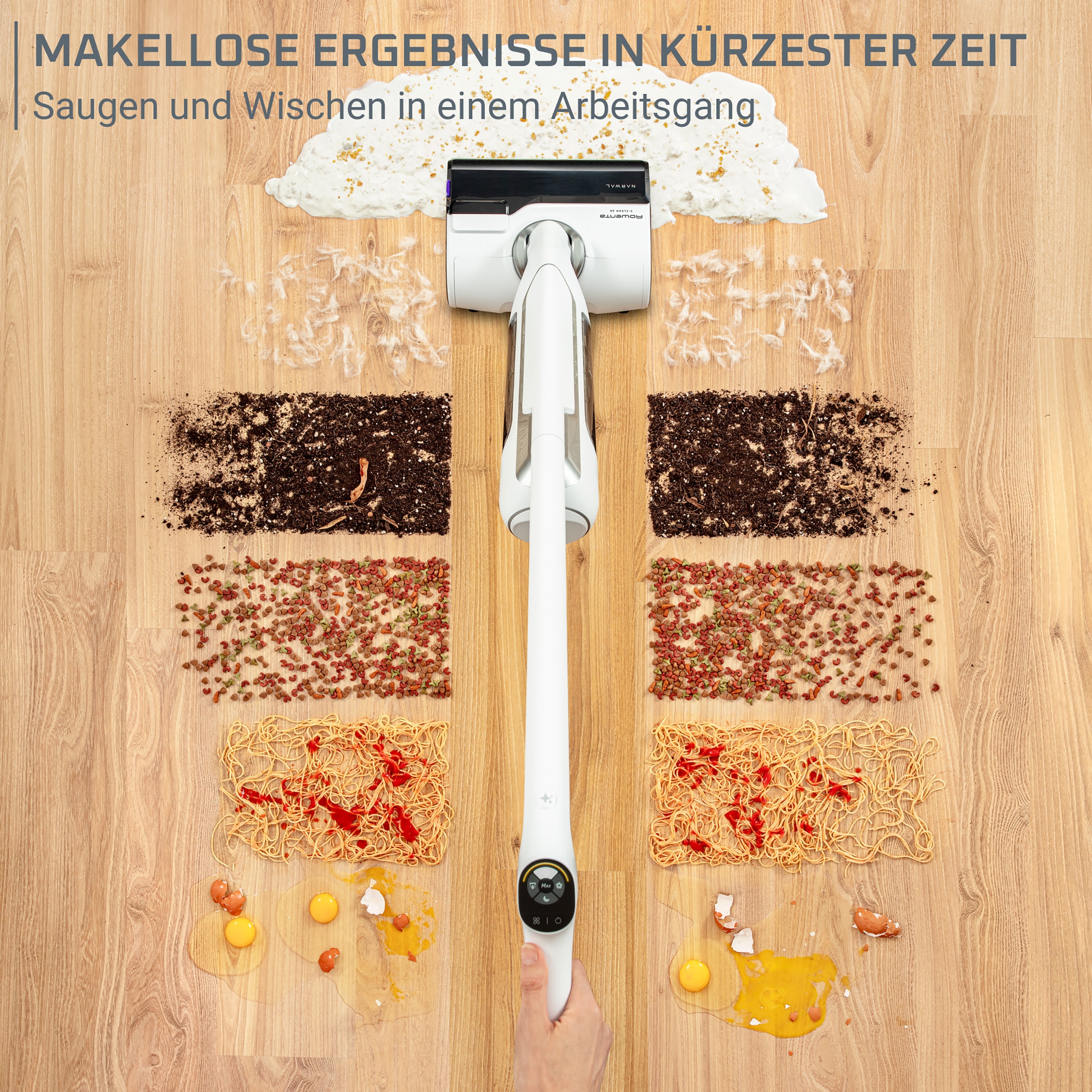 Rowenta Nass-Trocken-Akkusauger »GZ7540 X-Clean 10«, lange Laufzeit, selbstreinigend und -trocknend, geeignet für Hartböden