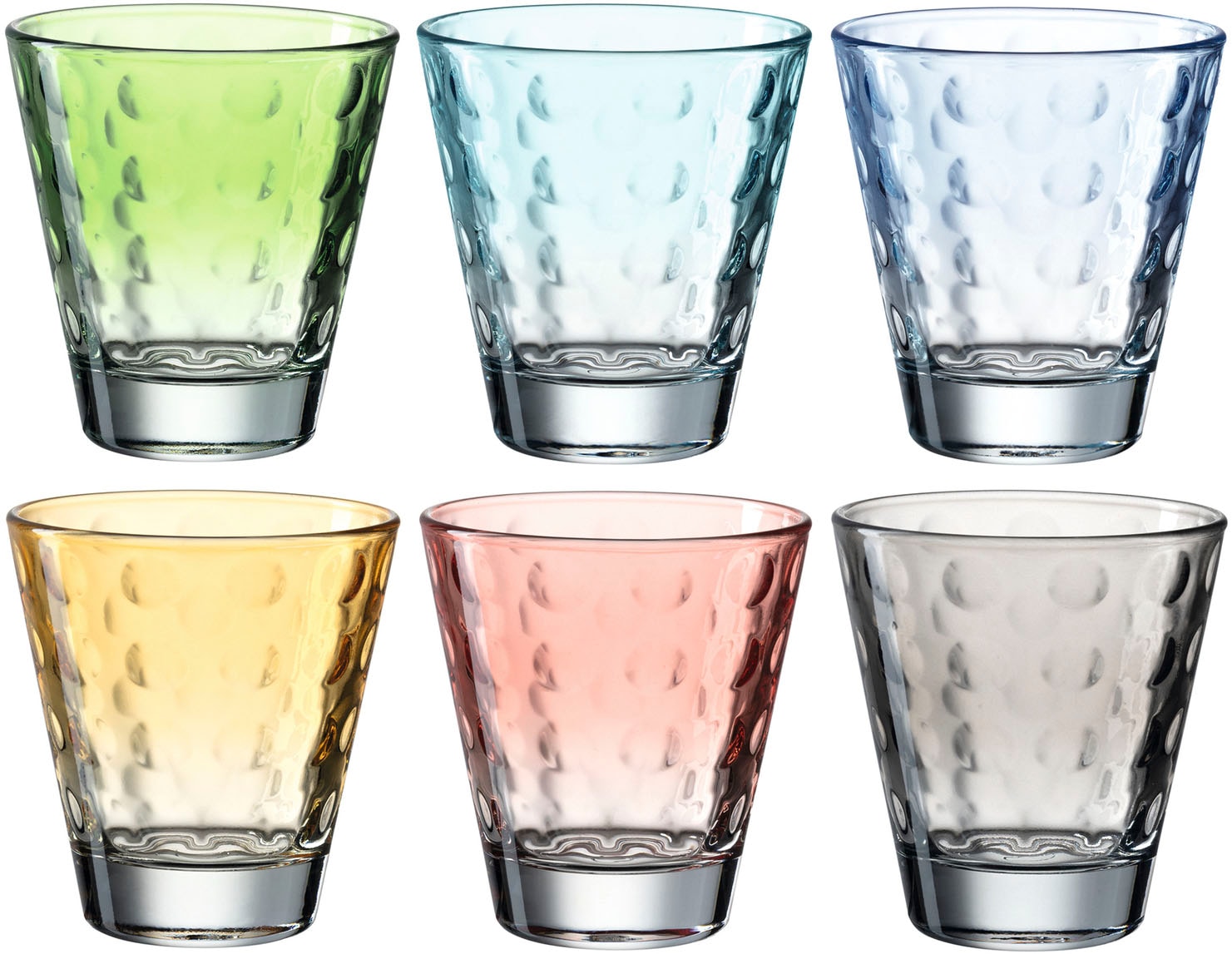 LEONARDO Gläser-Set »OPTIC«, (Set, 6 tlg.), 215 ml, 6-teilig