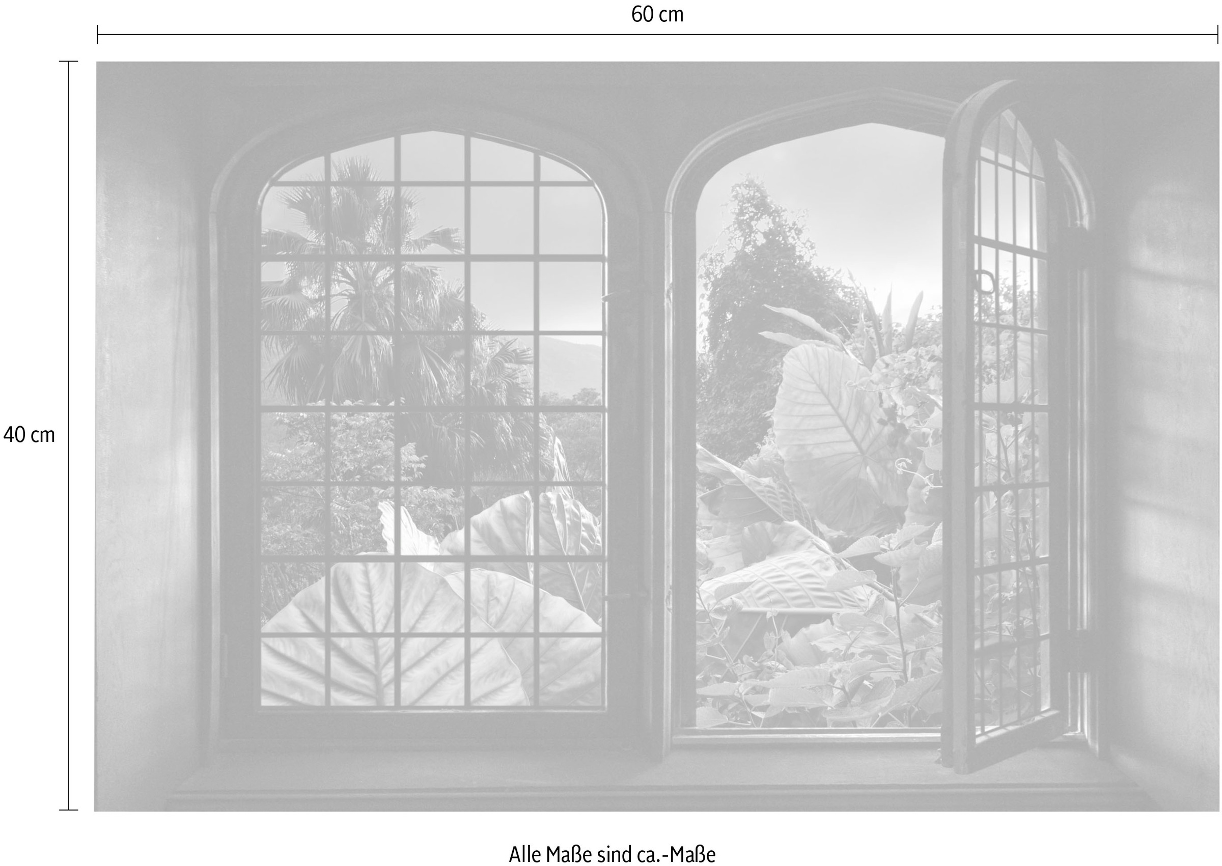 queence Wandsticker »Urwald« Wandsticker, Wandbild, selbstklebend, 3D, Fenster