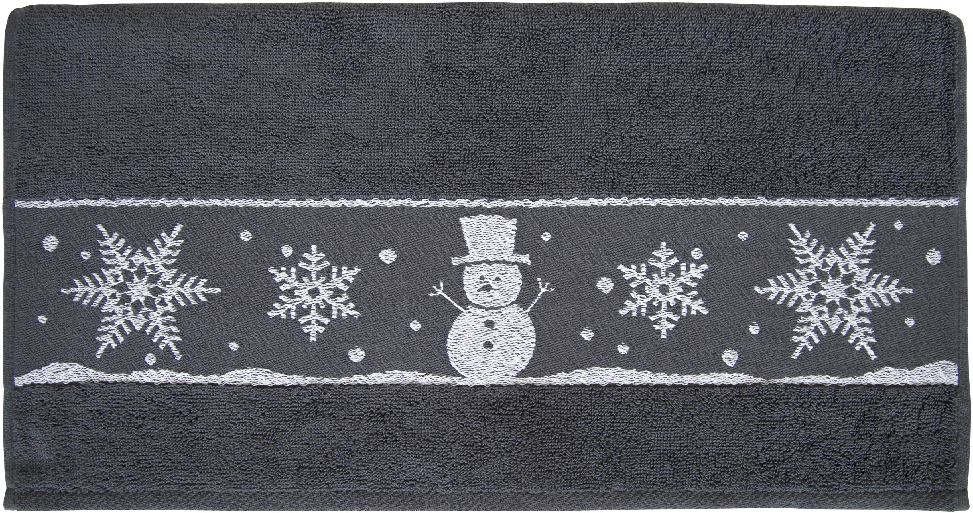 Thumbnail - Dyckhoff Handtuch Set "Schneemann", Set, 3 tlg., Frottier, Made in Germany (2 Handtücher, 1 Duschtuch)