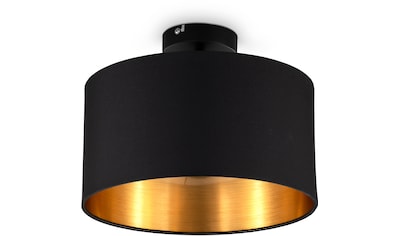 Deckenleuchte »BK_SD1420 Deckenlampe, mit Stoffschirm, Ø30cm, Schwarz-Gold, E27«, 1...
