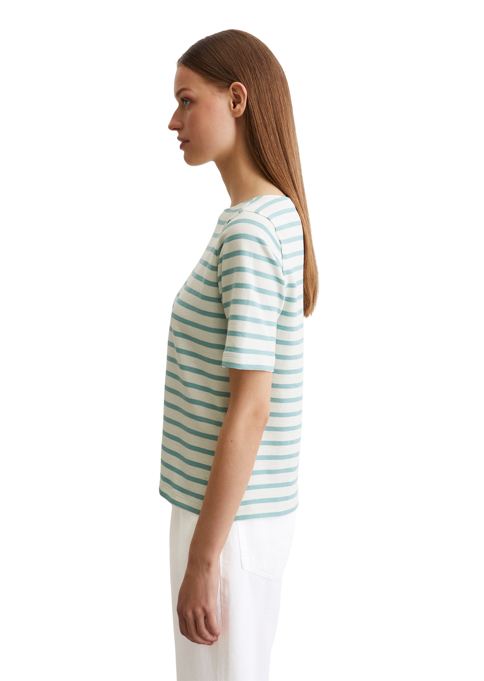 Marc O'Polo T-Shirt »mit garngefärbtem Streifenmuster«