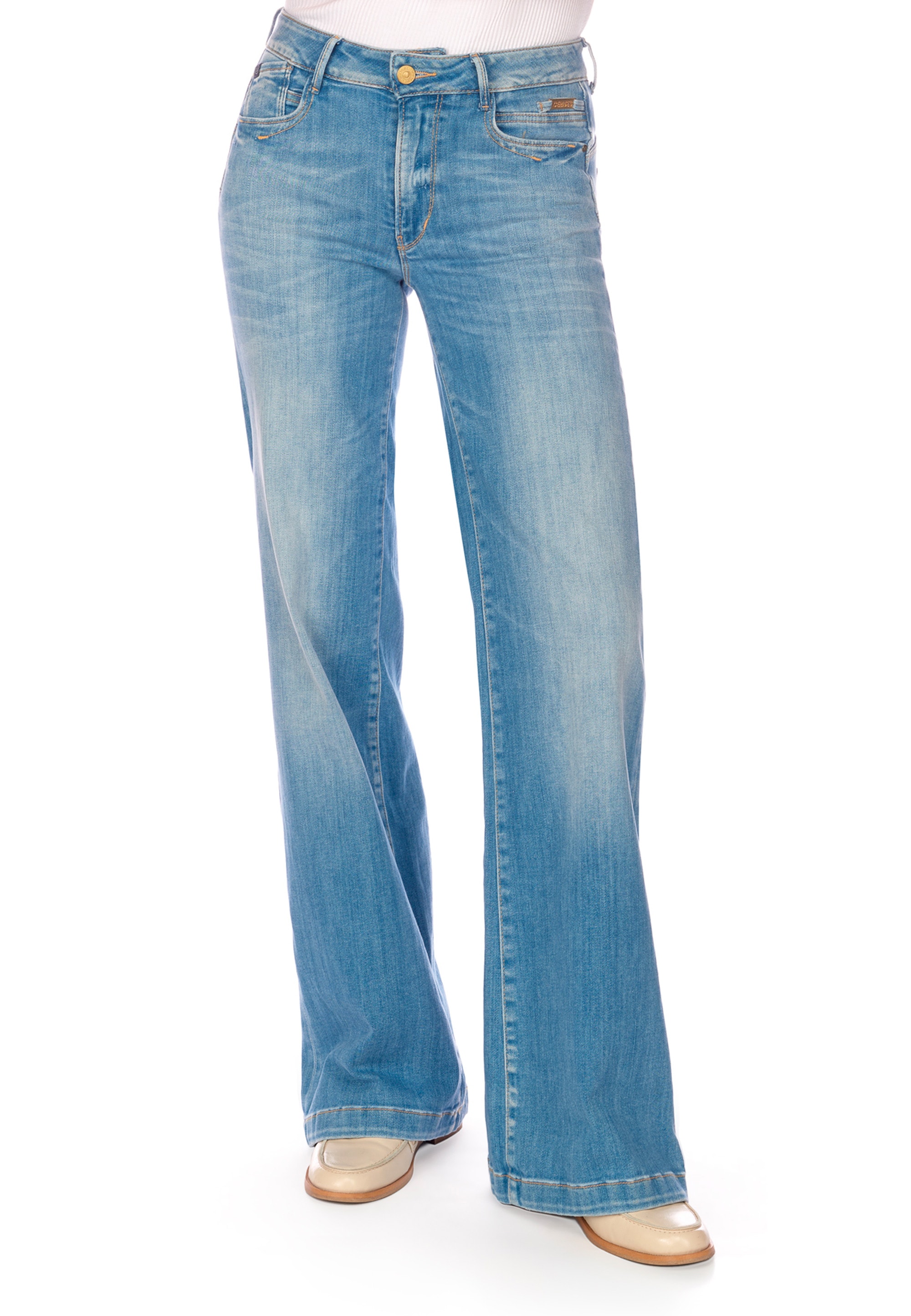 Le Temps Des Cerises Bequeme Jeans "JEAN FEMME PULP HIGH C ANIL", mit Bootcut-Schnitt