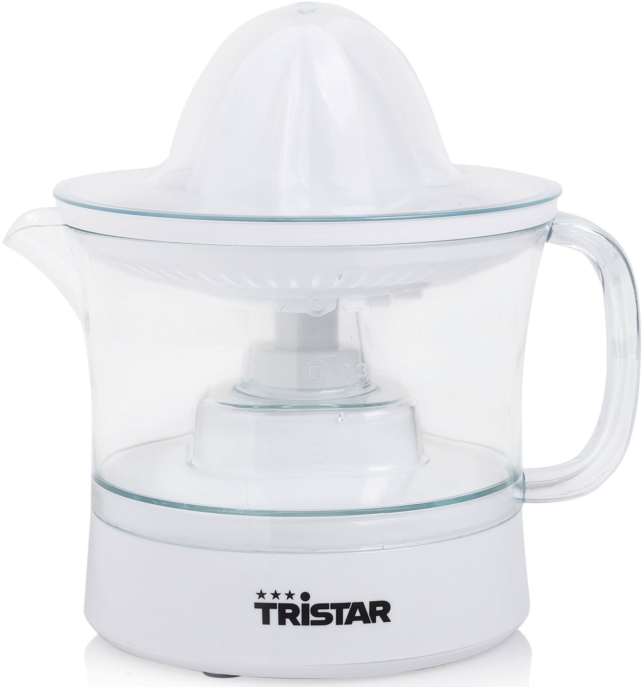 Tristar Zitruspresse "CP-3005", 25 W, 0,5 Liter Inhalt, 2 Presskegel-Größen für jede Citrusfrucht, 25 Watt