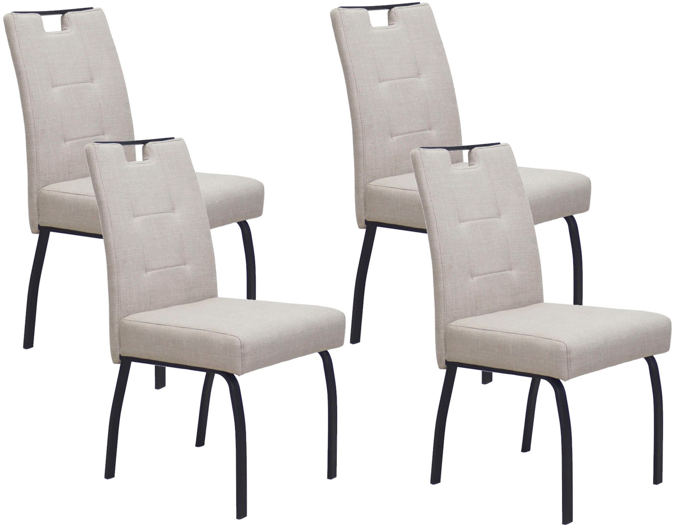 HELA 4-Fußstuhl "LINZ, Esszimmerstuhl, Komfortstuhl" (Set) 4 Stk.XL-Sitz,el günstig online kaufen