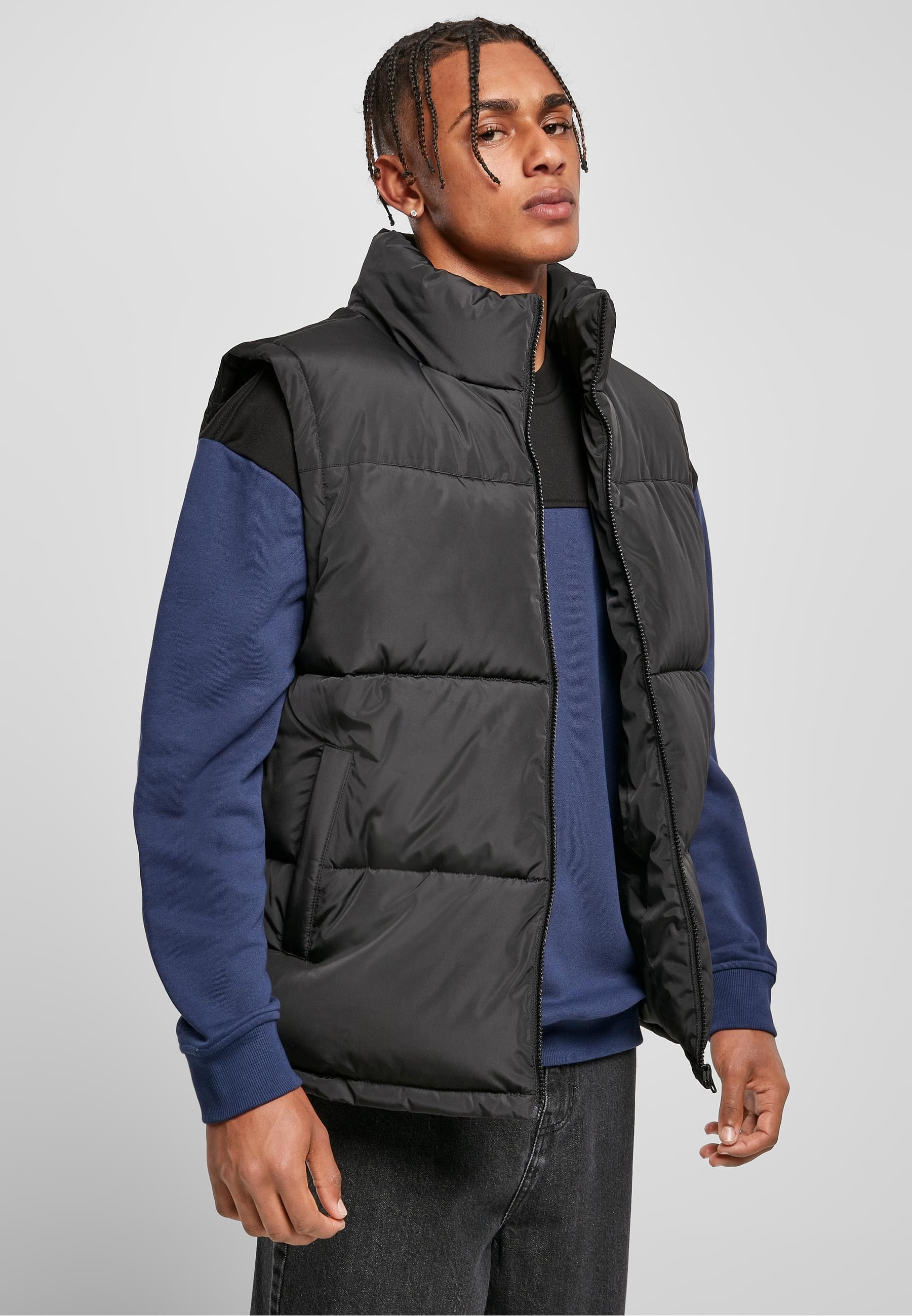 URBAN CLASSICS Jerseyweste »Urban Classics Herren Block Puffer Vest«, (1 tlg.)