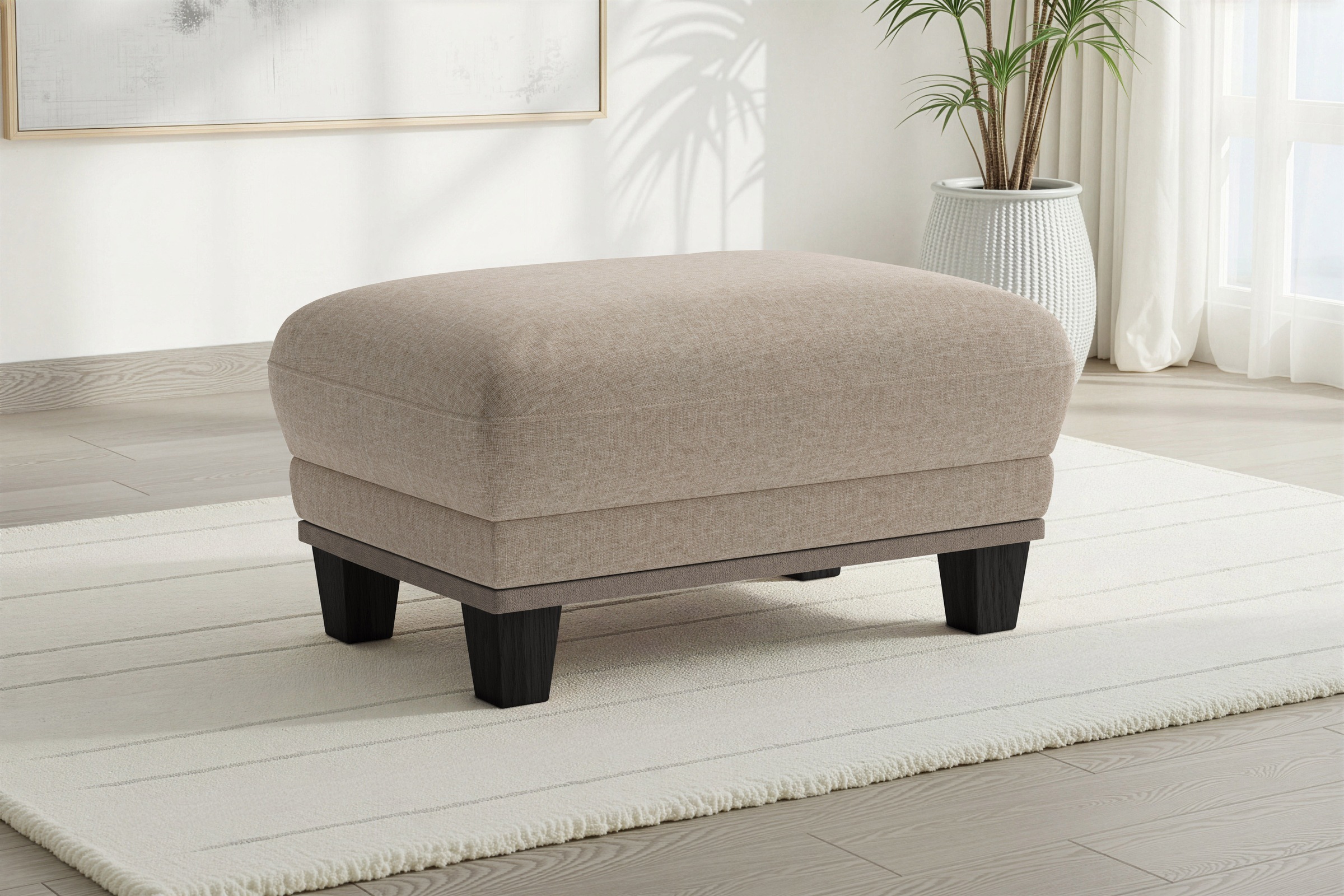 sit&more Polsterhocker "Concept" mit Buchefuß in drei Farben zur Auswahl