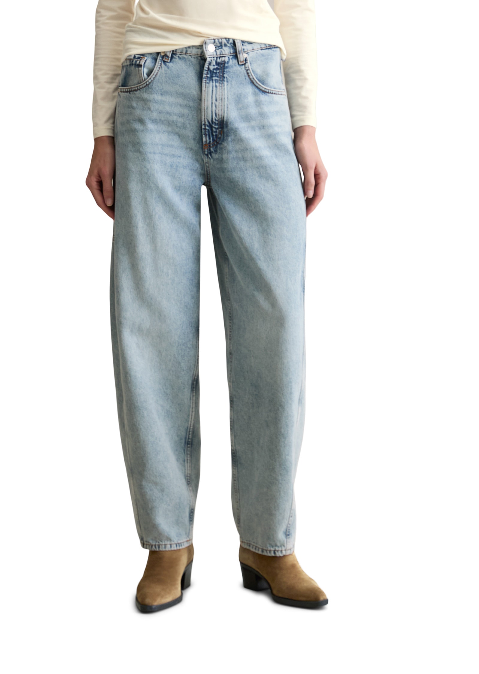 Marc OPolo DENIM Weite Jeans "aus Denim mit europäischen Brennnesselfasern" günstig online kaufen