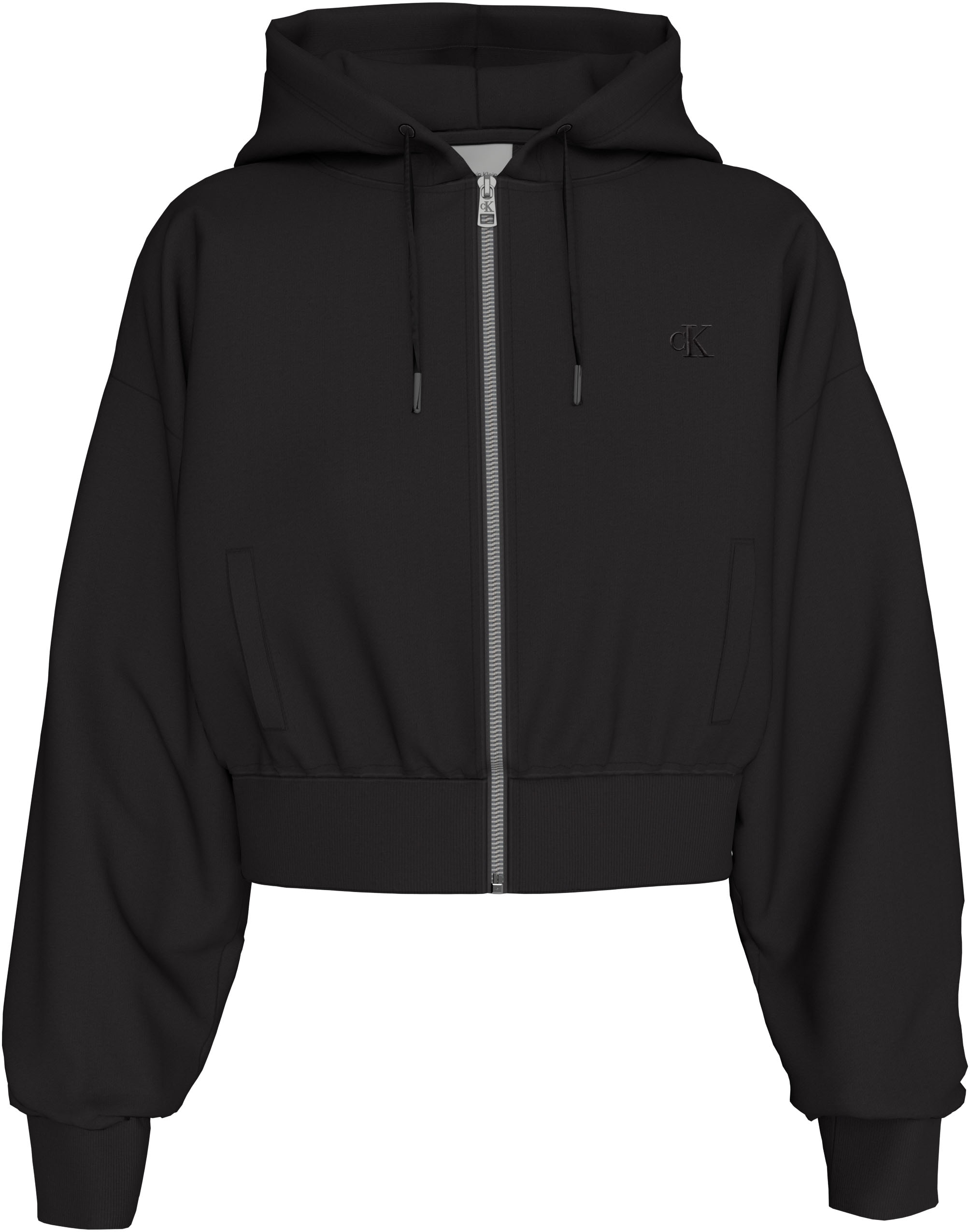 Calvin Klein Jeans Sweatjacke "LS MONOGRAM TERRY CROP RELAXED F" Regular fi günstig online kaufen