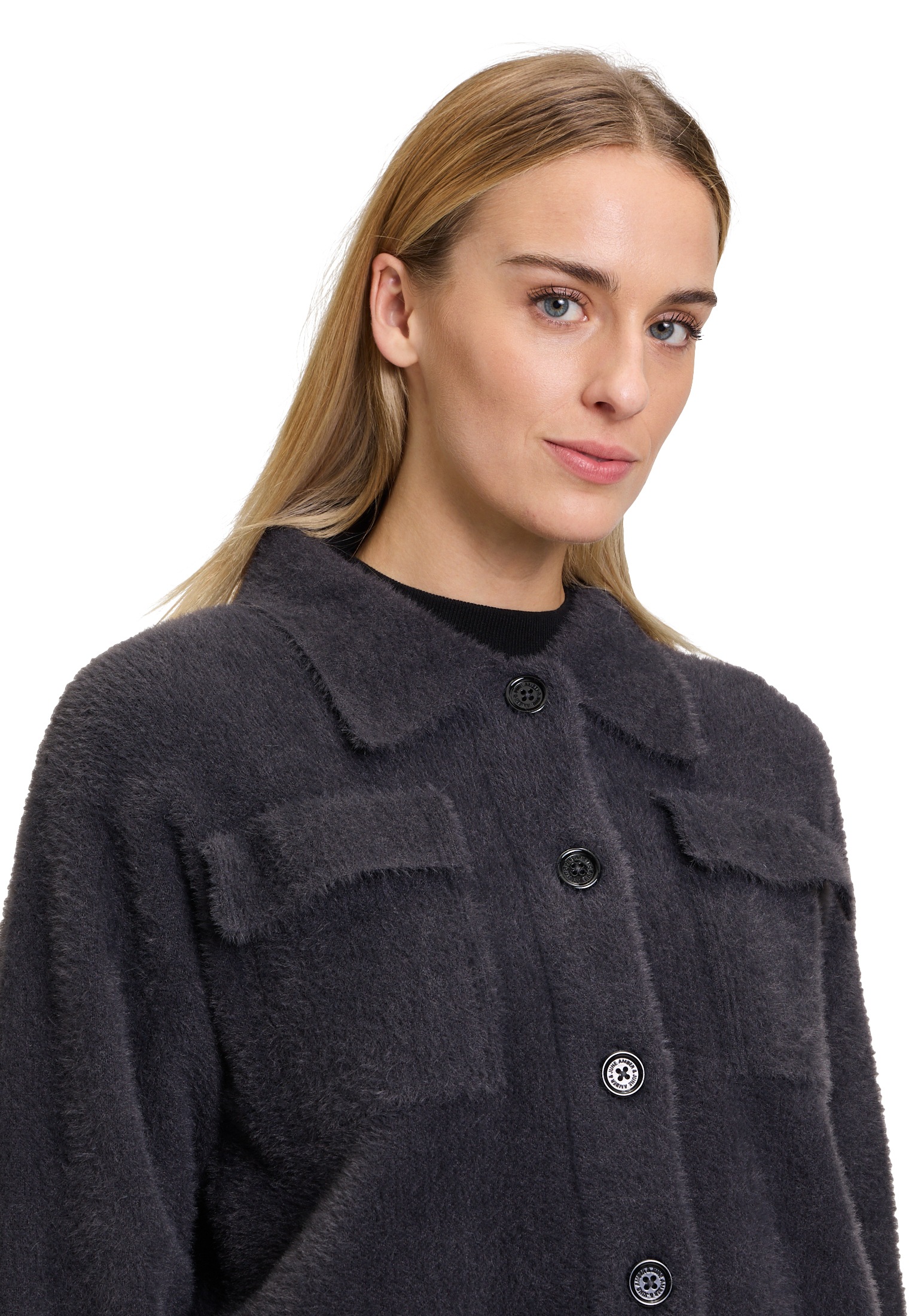 Amber & June Strickjacke »Amber & June Damen Winter-Strickjacke«, Taschen