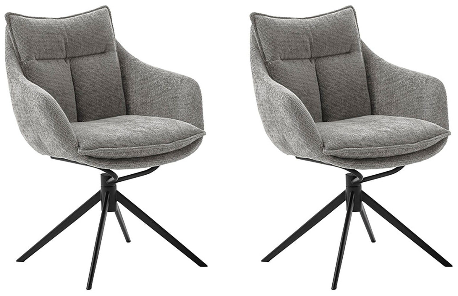 MCA furniture Esszimmerstuhl "PARKER", Strukturstoff, (2er-Set), drehbar 36 günstig online kaufen
