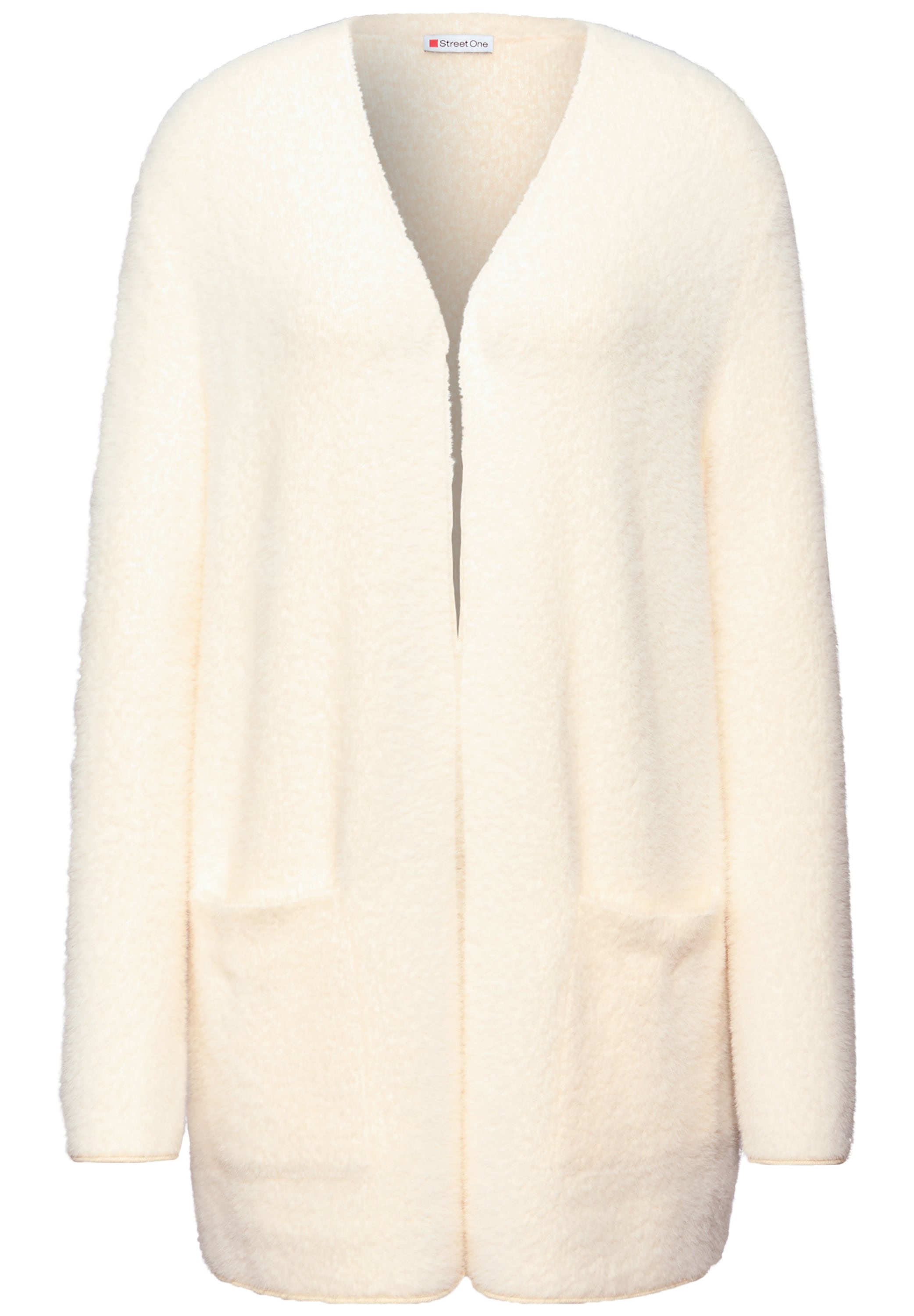 STREET ONE Cardigan, lang und in Federgarn-Qualität, offen