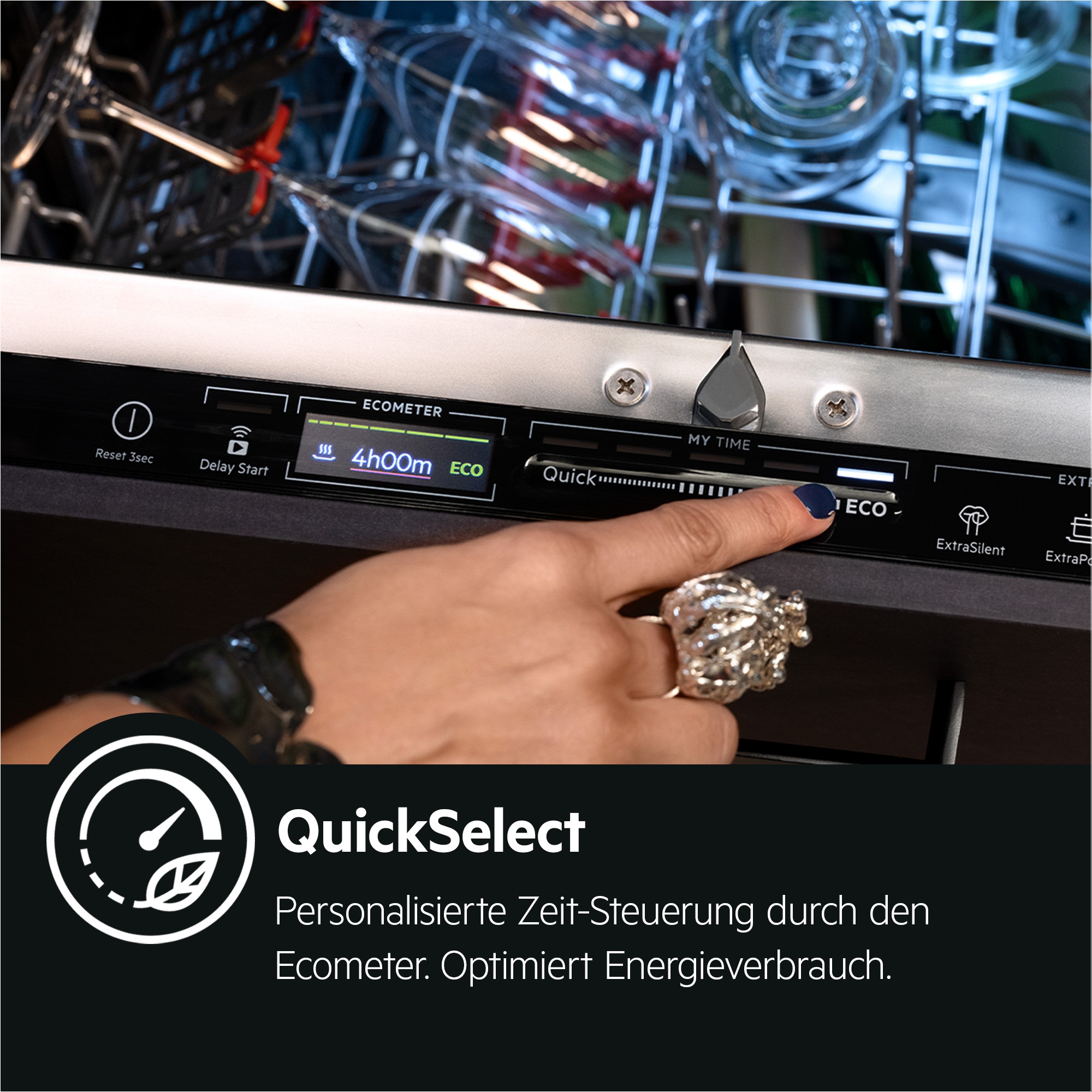 AEG vollintegrierbarer Geschirrspüler "FSE7672AP", Energieeffizienz: A (A-G), silber (schwarz), B:59,6cm H:81,8cm T:56cm, Geschirrspüler, AirDry: Kein Nachtrocknen 3