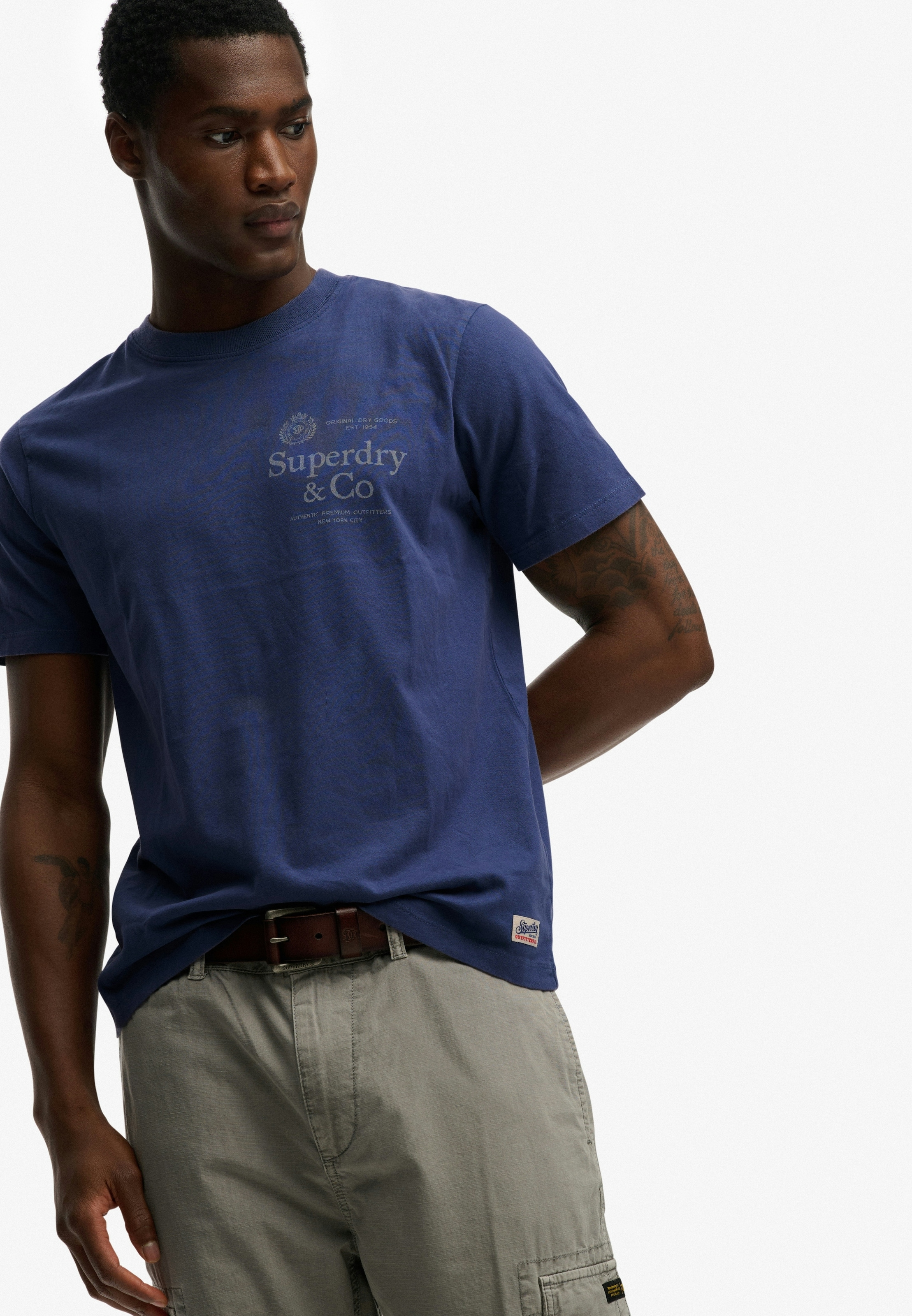 Superdry Rundhalsshirt »1954 Company Relaxed Tee« Baumwolle, relaxed fit