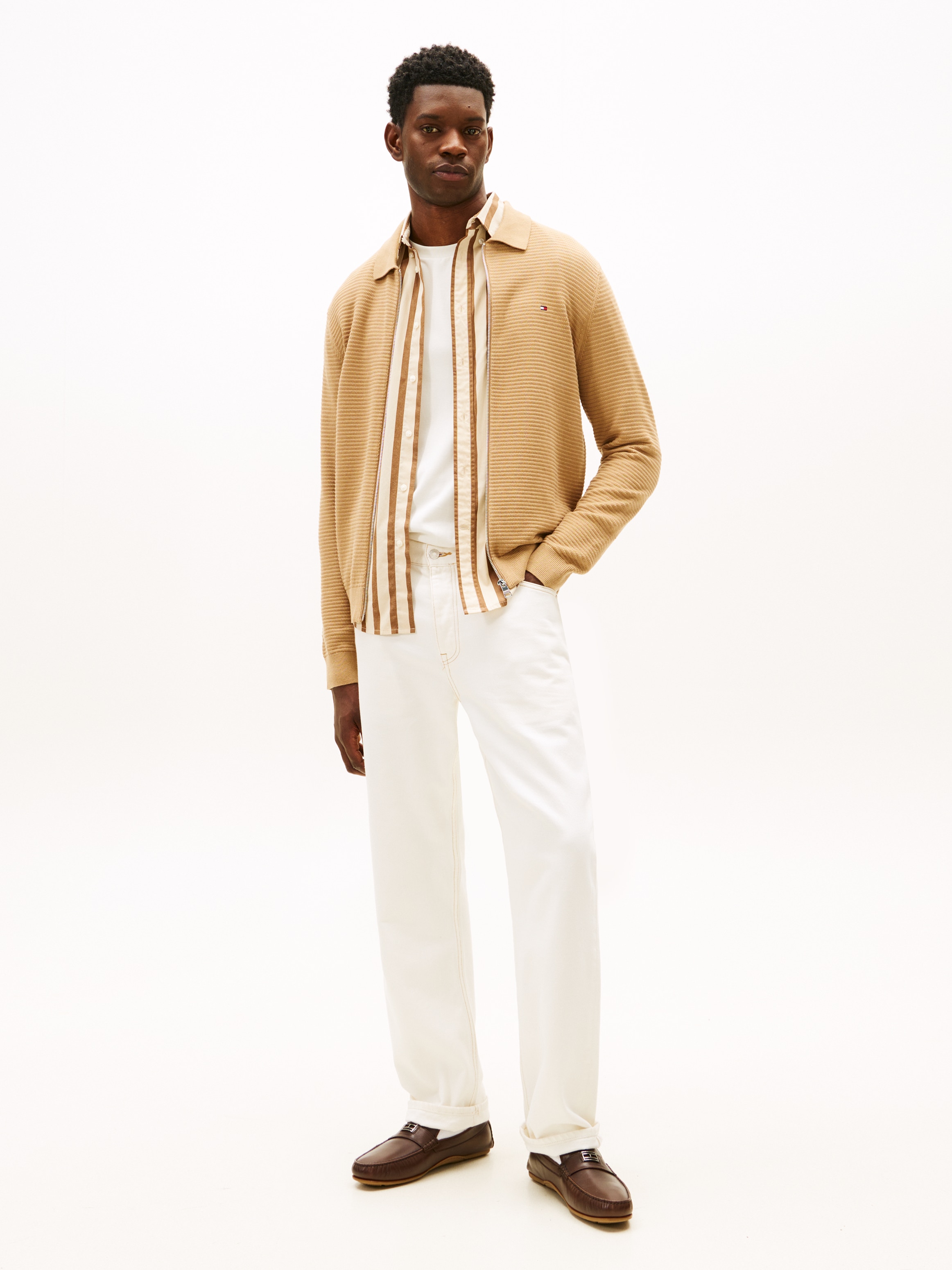 Tommy Hilfiger Seasonal Structure Men Cardigan Safari Canvas XL 2
