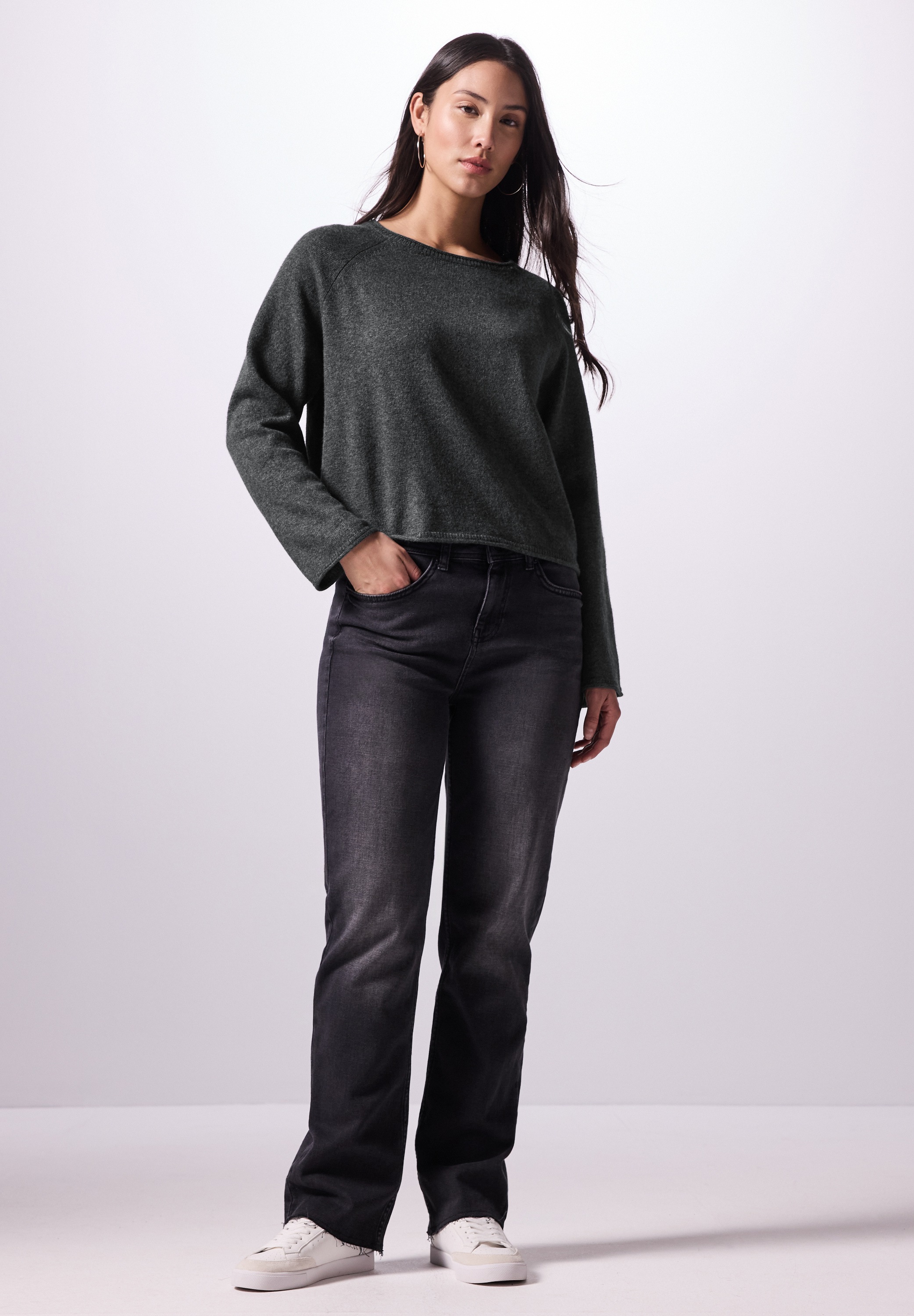 STREET ONE STUDIO Strickpullover, aus softem Materialmix