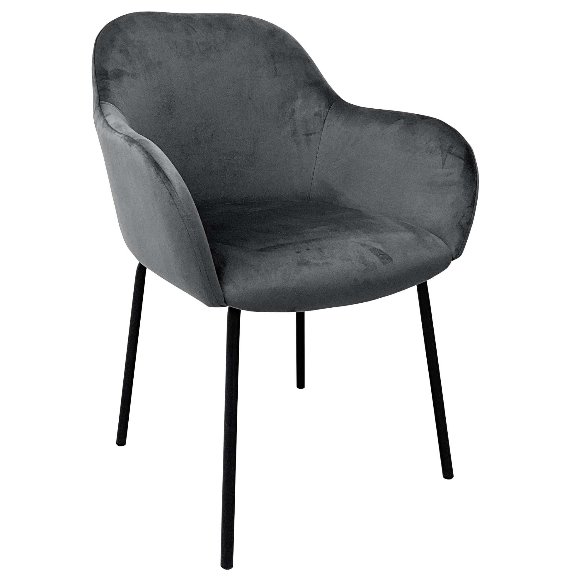 OTTO home Esszimmerstuhl "Dannika" () pflegeleichter Veloursstoff, schwarze günstig online kaufen