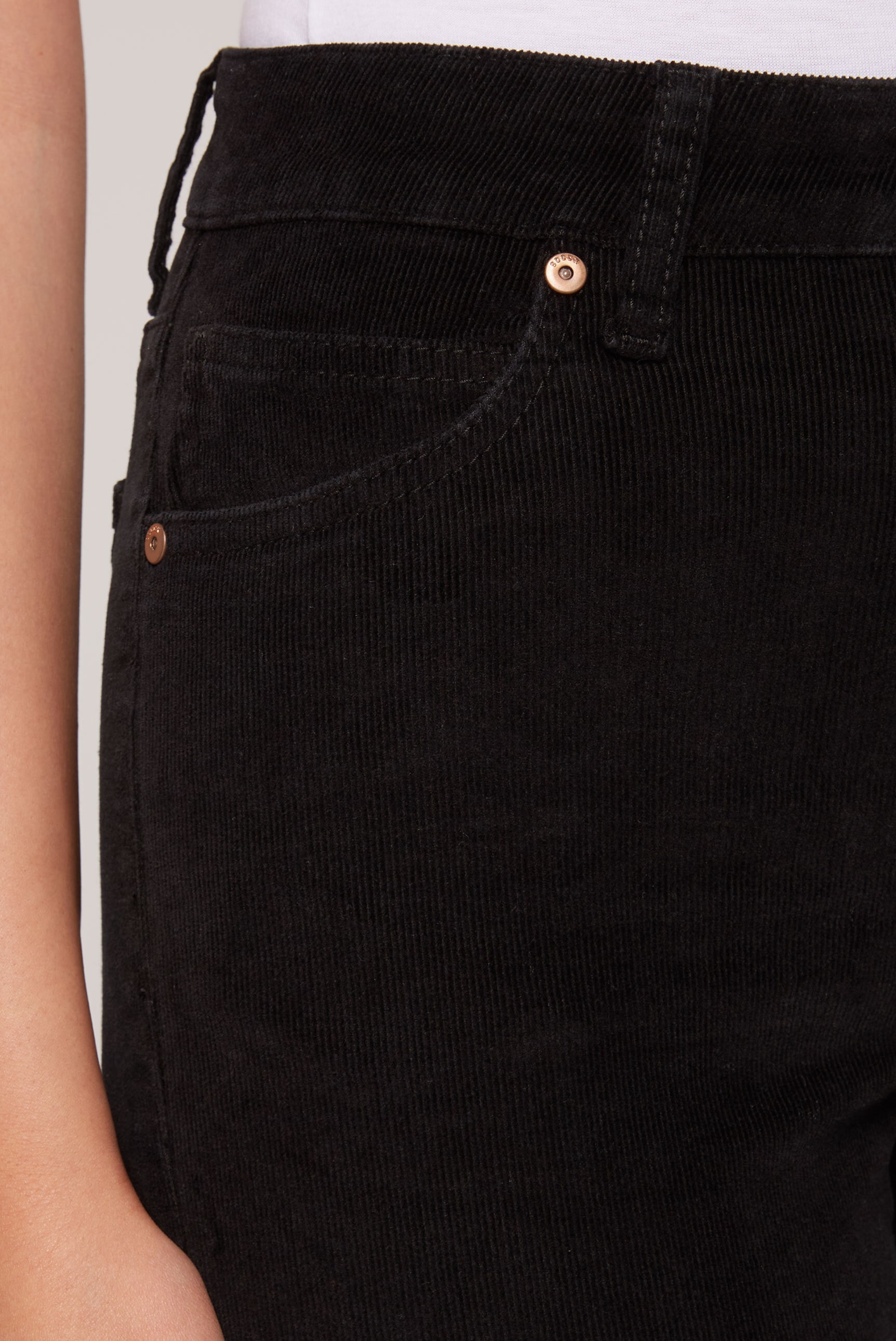 SOCCX Slim-fit-Jeans aus Feincord mit hoher Leibhöhe