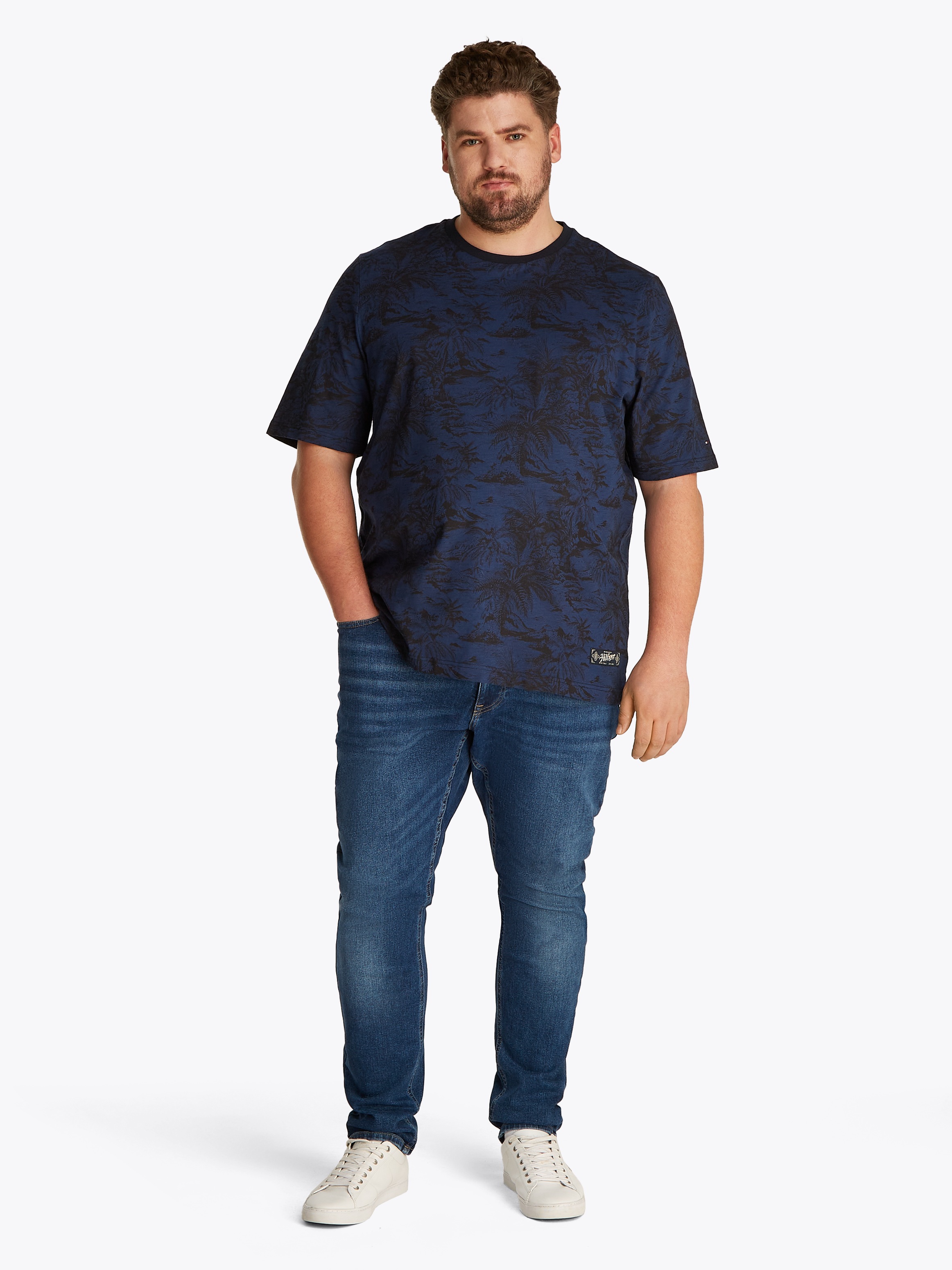 Tommy Hilfiger Big & Tall T-Shirt »BT-SUMMER SLUB AOP TEE-B«, Große Größen