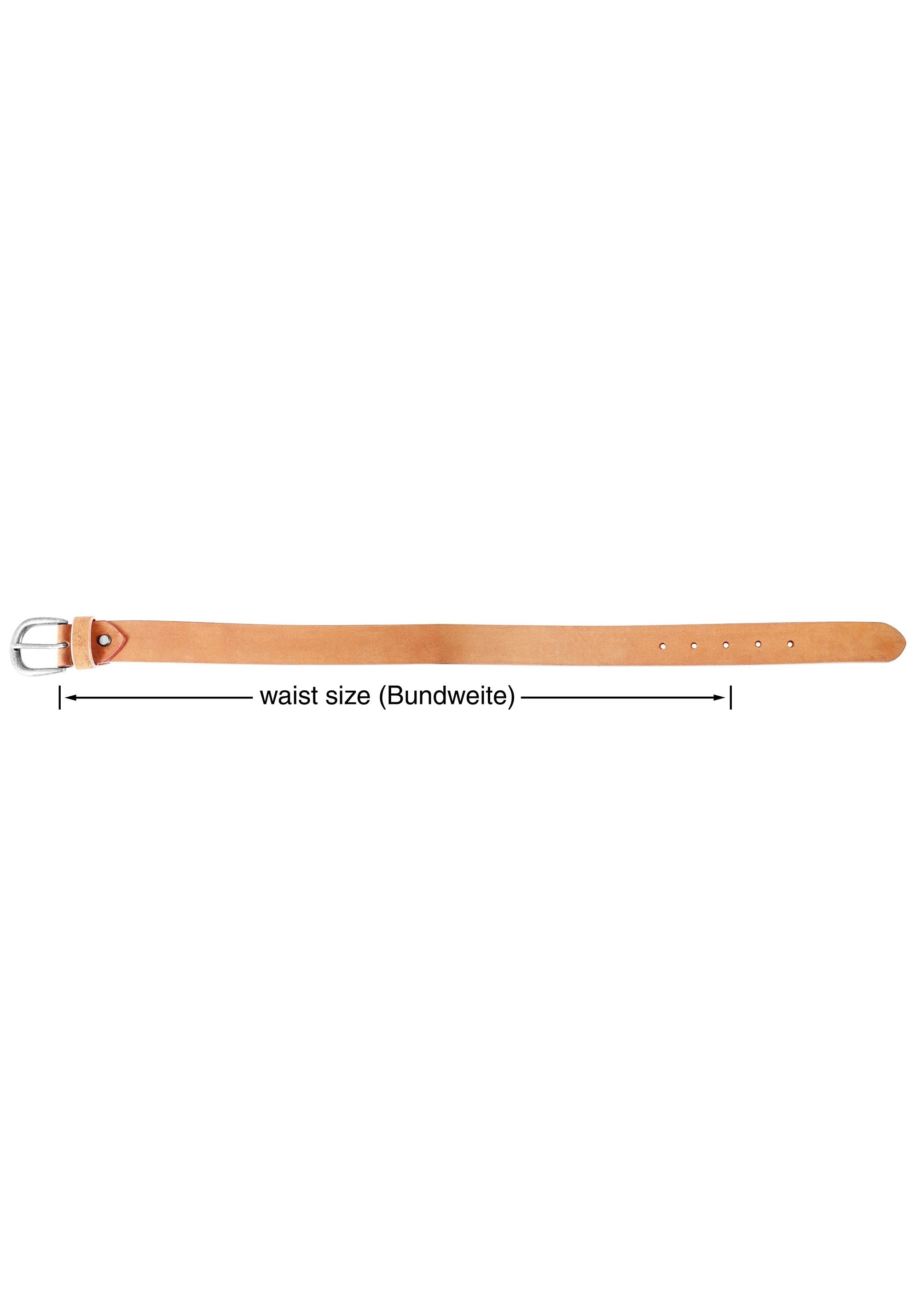 Leonardo Verrelli Ledergürtel »75 cm - 135 cm (Bundweite) in Hellbraun aus 100% Echtleder,«