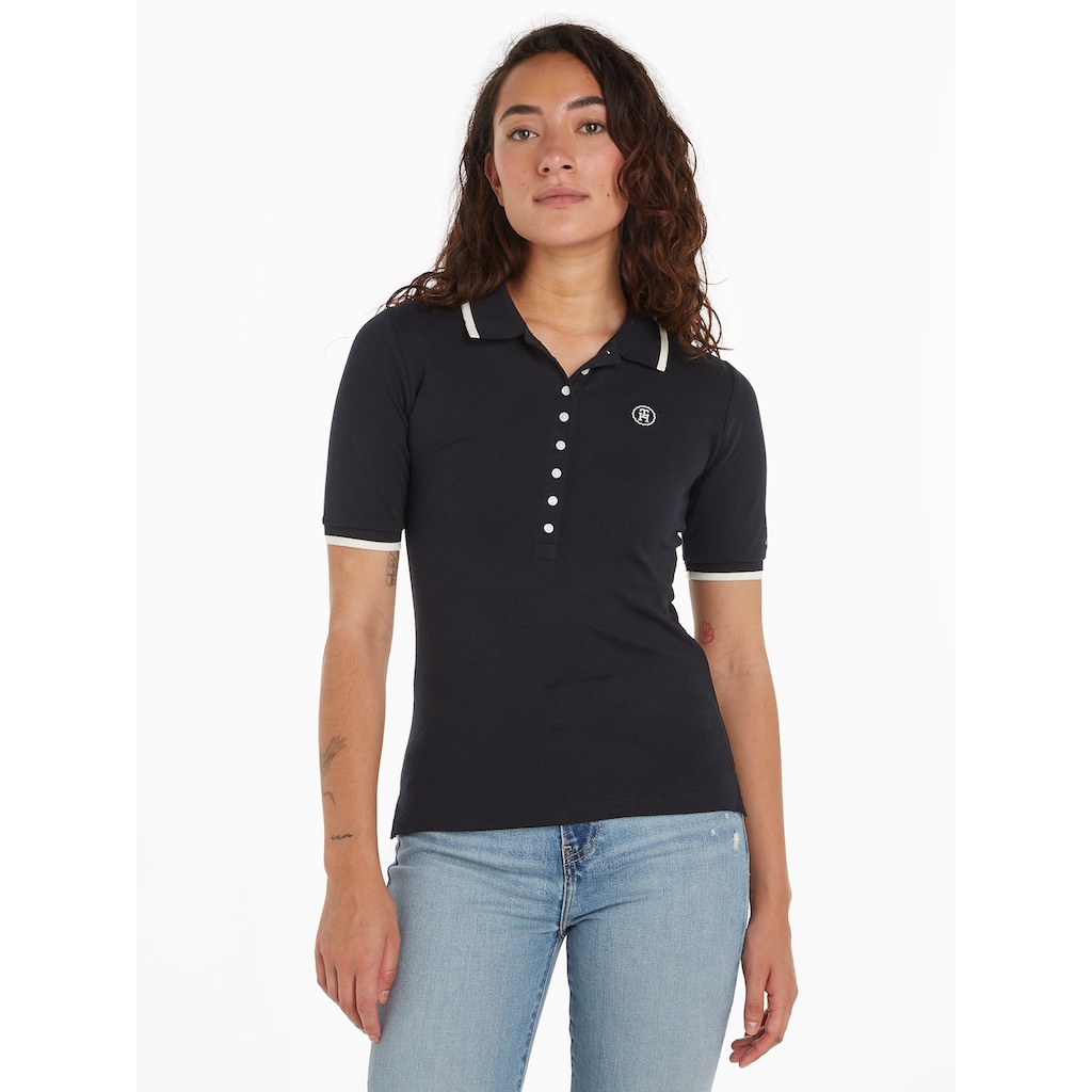 Tommy Hilfiger Poloshirt »SLIM SMD TIPPING LYOCELL POLO SS«