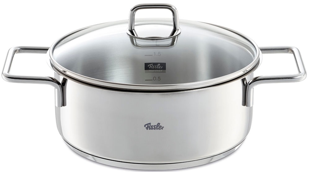 Fissler Topf-Set »LumiTherm« Set, 3 Kochtöpfe, 1 Bratentopf, 1 Stielkasserolle, 9 tlg. Edelstahl 18/10