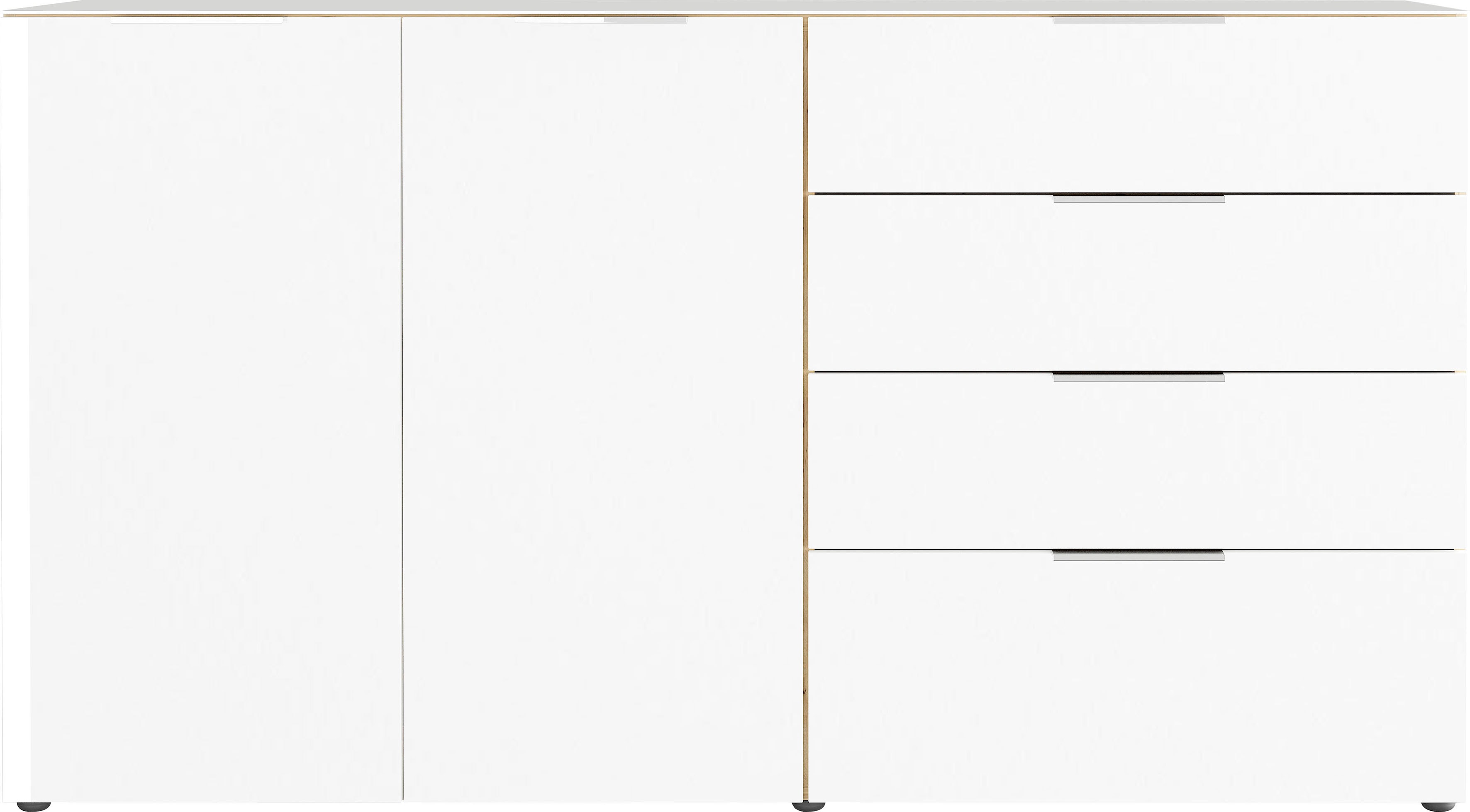 GERMANIA Sideboard "Oakland mit Glasauflage" in 2 Breiten, Fronten und Oberboden mit Glasauflage