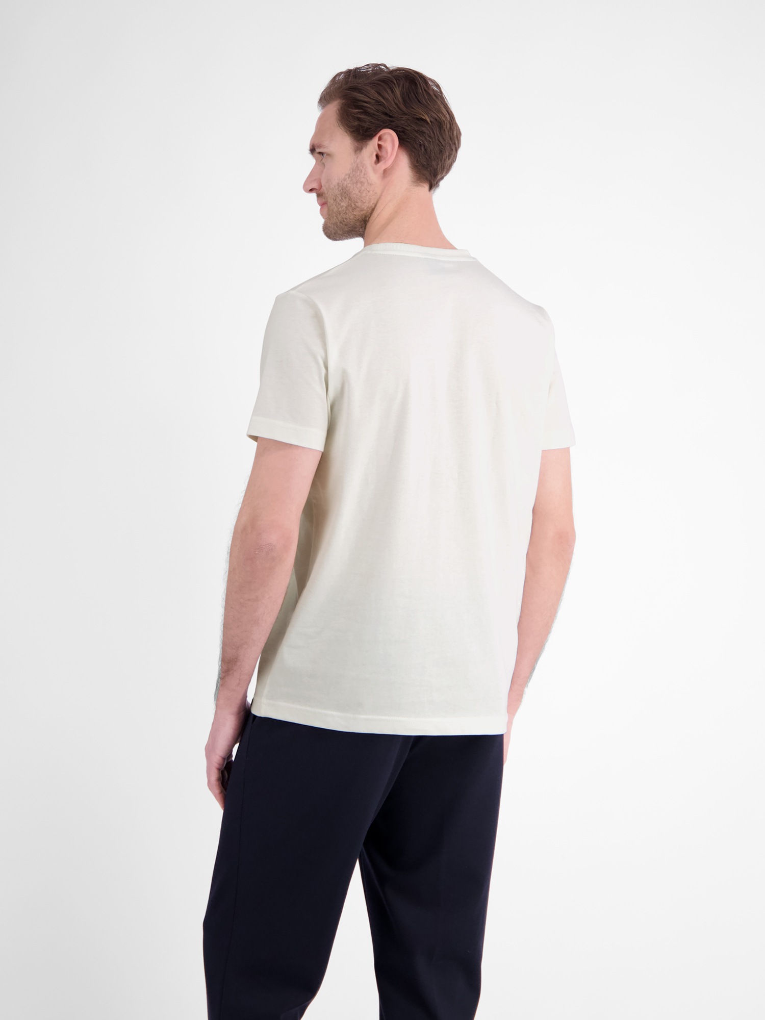 LERROS T-Shirt »T-Shirt aus Baumwolle mit lässigem Frontprint und O-Neck«