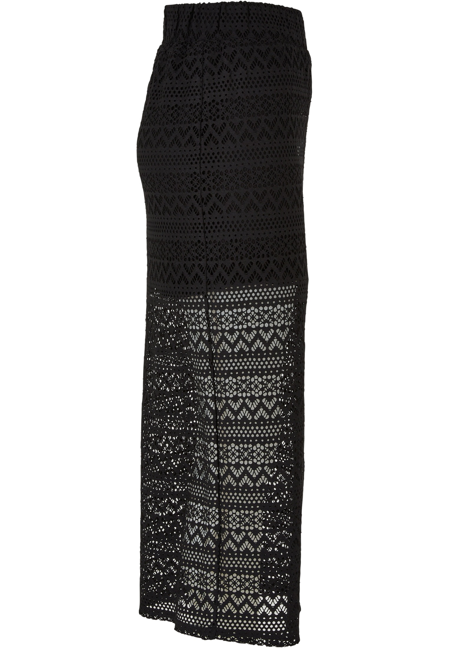 URBAN CLASSICS Jerseyrock »Urban Classics Damen Ladies Stretch Crochet Lace Midi Skirt«, (1 tlg.)