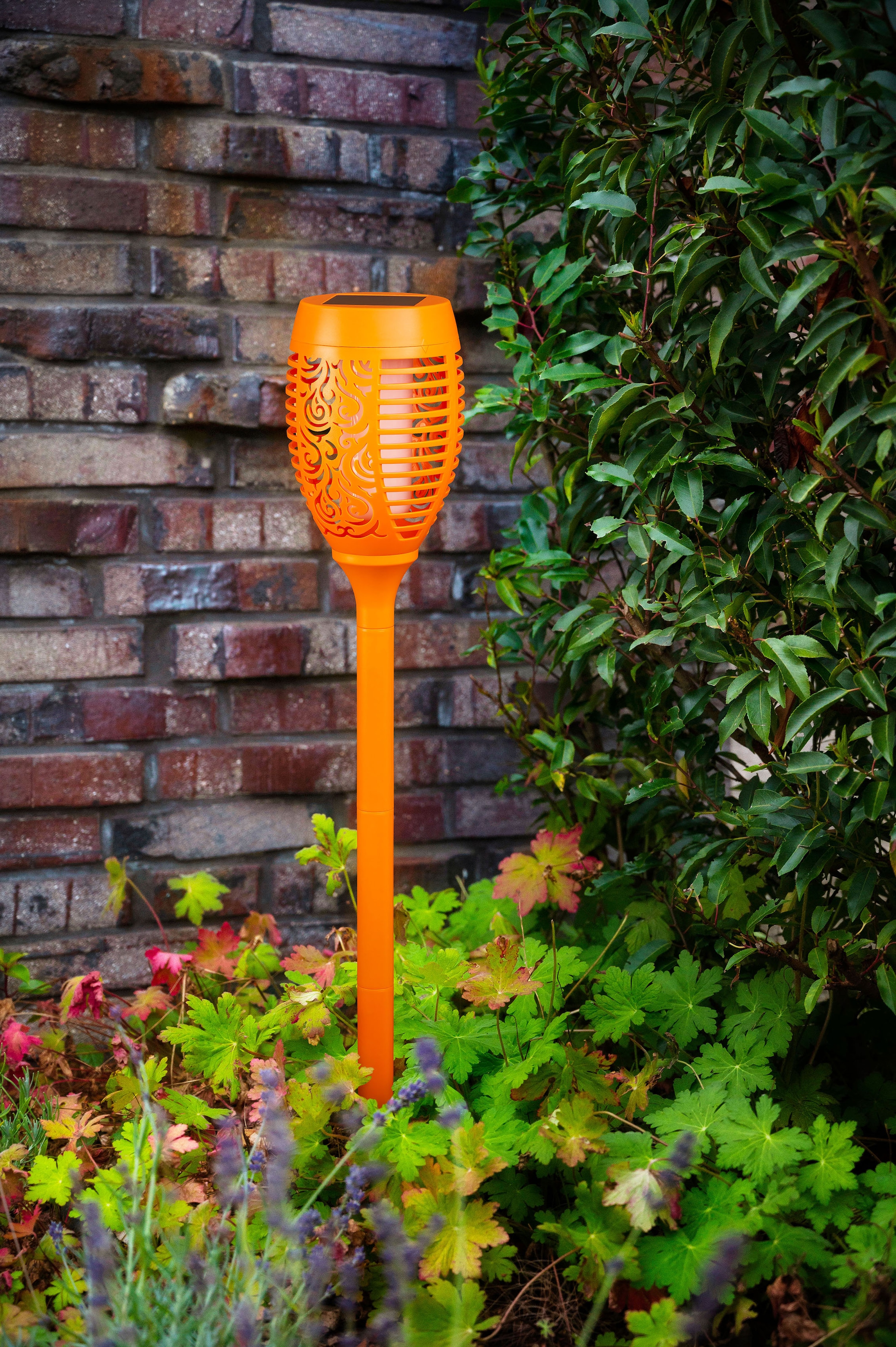 BONETTI LED bestellen LED Gartenfackel Gartenfackel, | realer Flamme Solar orange mit 3er Set BAUR