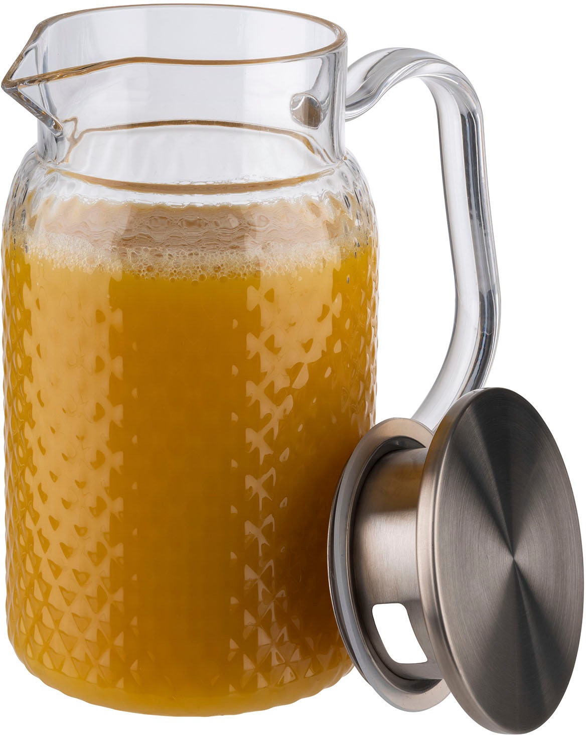 APS Wasserkanne »Saft-/ Wasserkanne Ø 10 cm, 1 Liter«, 1 l, (1 St.), Deckel aus Edelstahl mit Silikondichtung