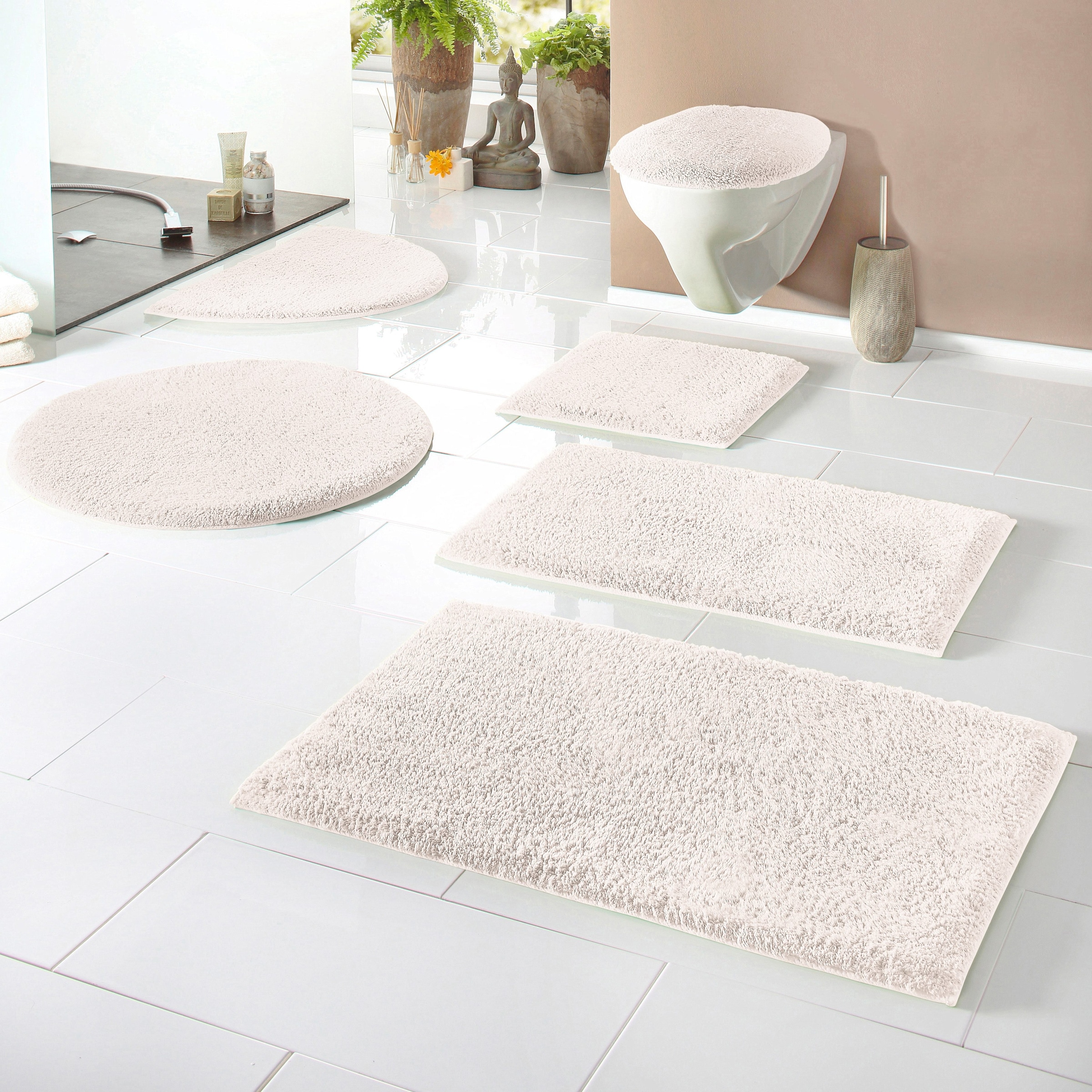 my home Badematte "Maren, Badvorleger, Badezimmer Teppich" Höhe 15 mm rutsc günstig online kaufen