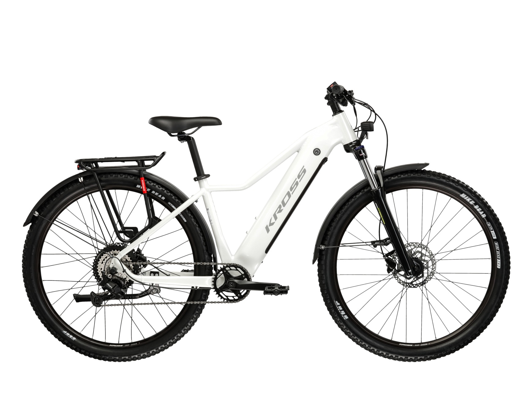 Kross »KROSS E-MTB Lea Boost 1.0 29 Zoll weiß 8 Gänge 2026« 8 Gang Shimano ESSA U2000 Schaltwerk Kettenschaltung Heckmotor 250 W