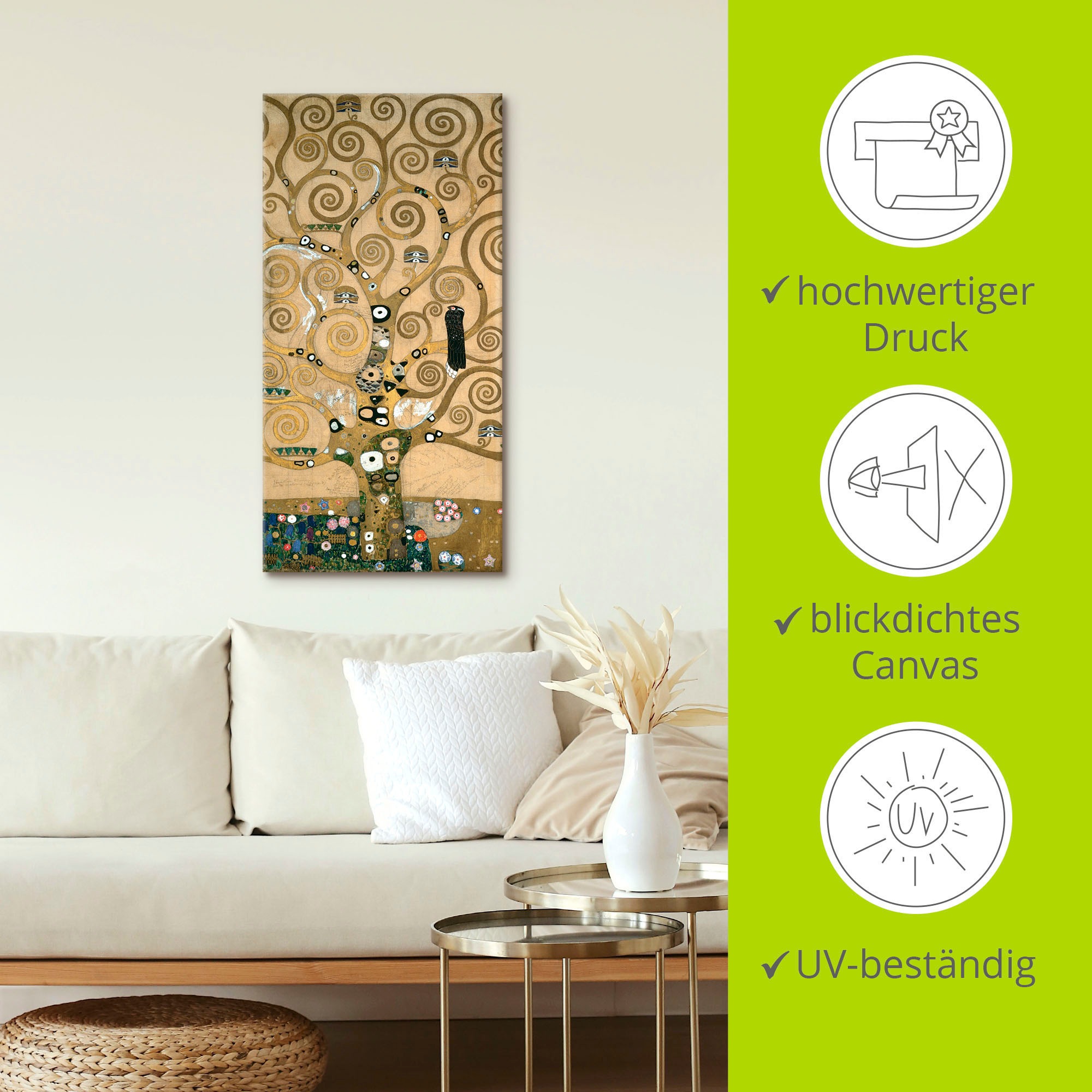 Artland Wandbild »Lebensbaum. Detail, Werkvorlage«, Bäume, (1 St.), als Leinwandbild, Poster, Wandaufkleber in verschied. Größen