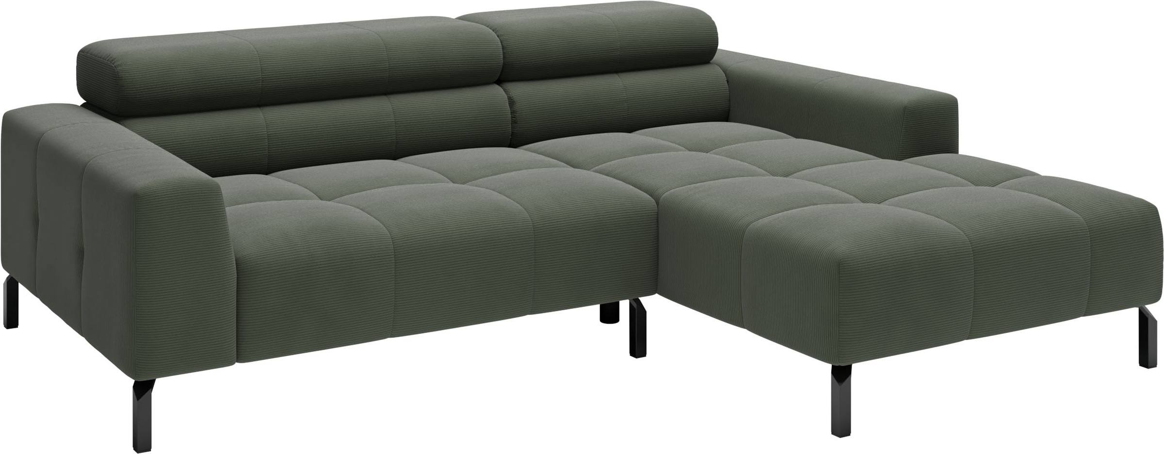 Thumbnail - Home affaire Ecksofa "Ecksofa Claya, L-Form, Kopfteilverstellung, Breite 223 cm" Moderne Steppung, weicher Polsteraufbau...