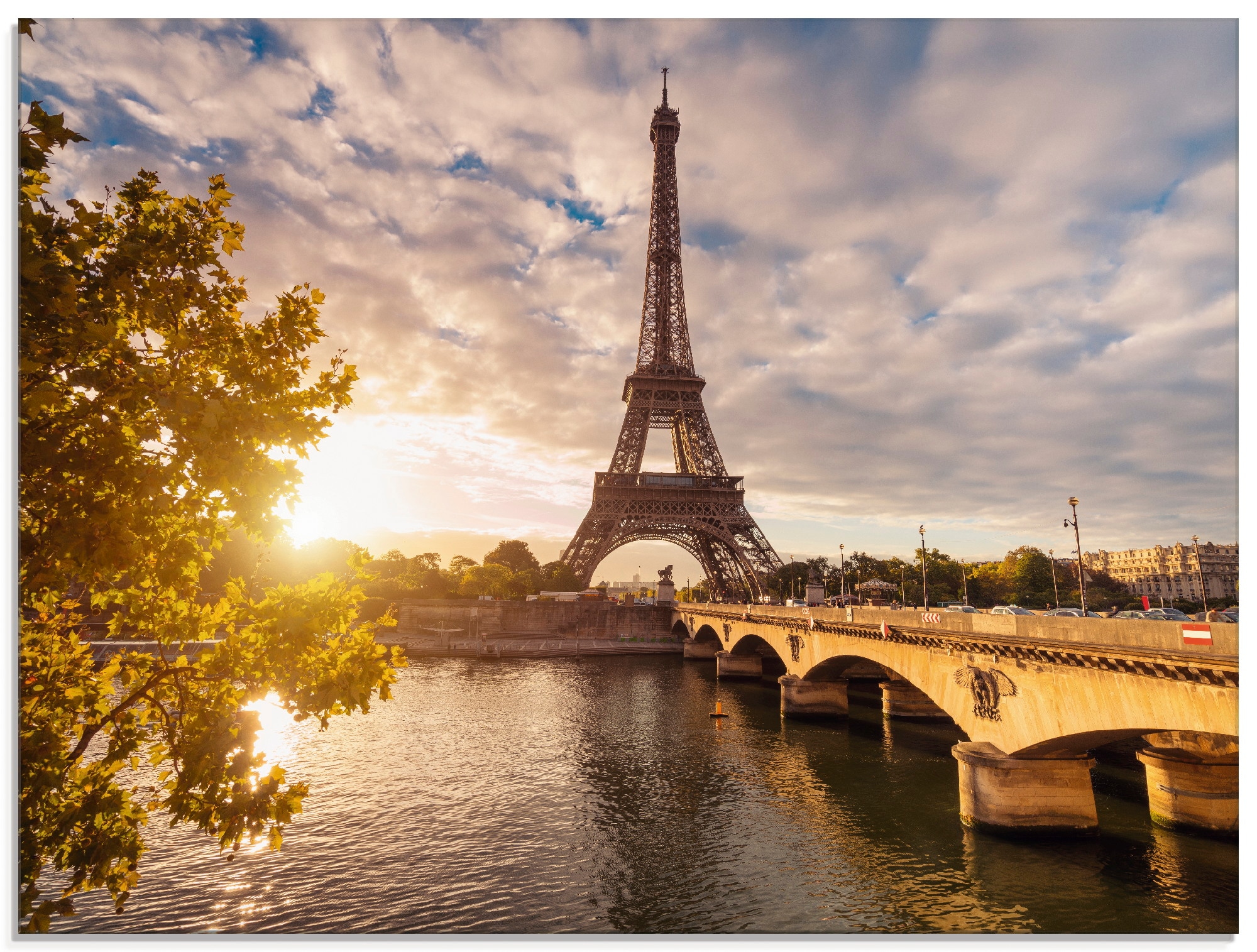 Artland Glasbild "Paris Eiffelturm II", Gebäude, (1 St.), in verschiedenen Größen