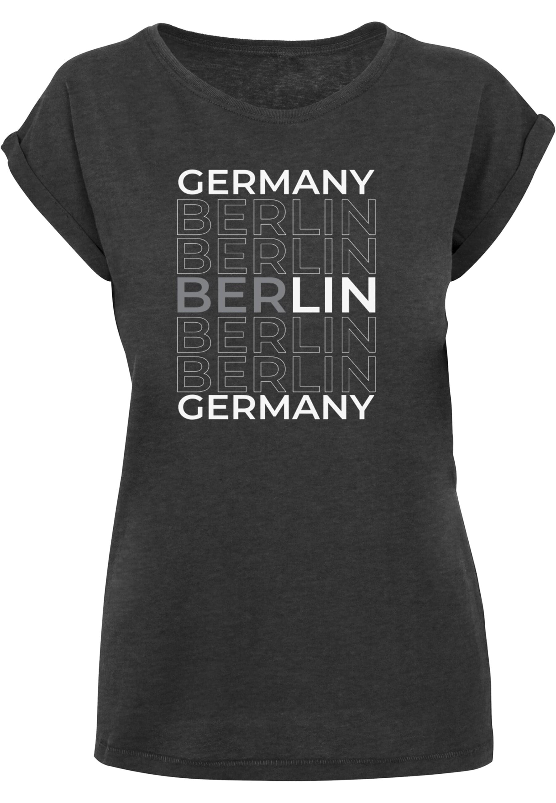 Merchcode T-Shirt "Merchcode Damen Ladies Berlin X Extended Shoulder Tee", günstig online kaufen