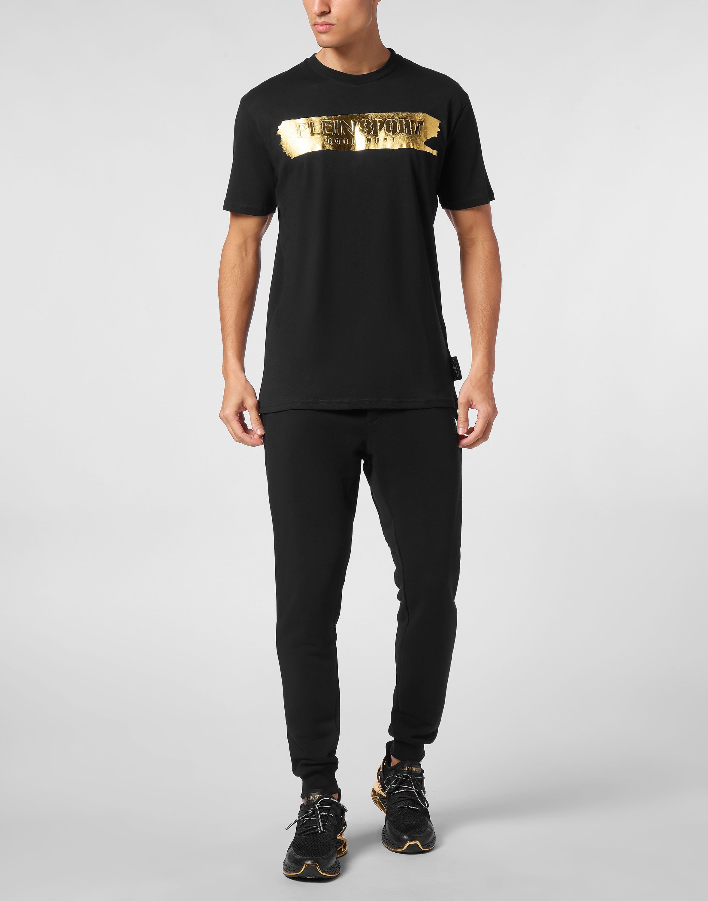 PLEIN SPORT T-Shirt »T-shirt Round Neck SS Silver Brush«