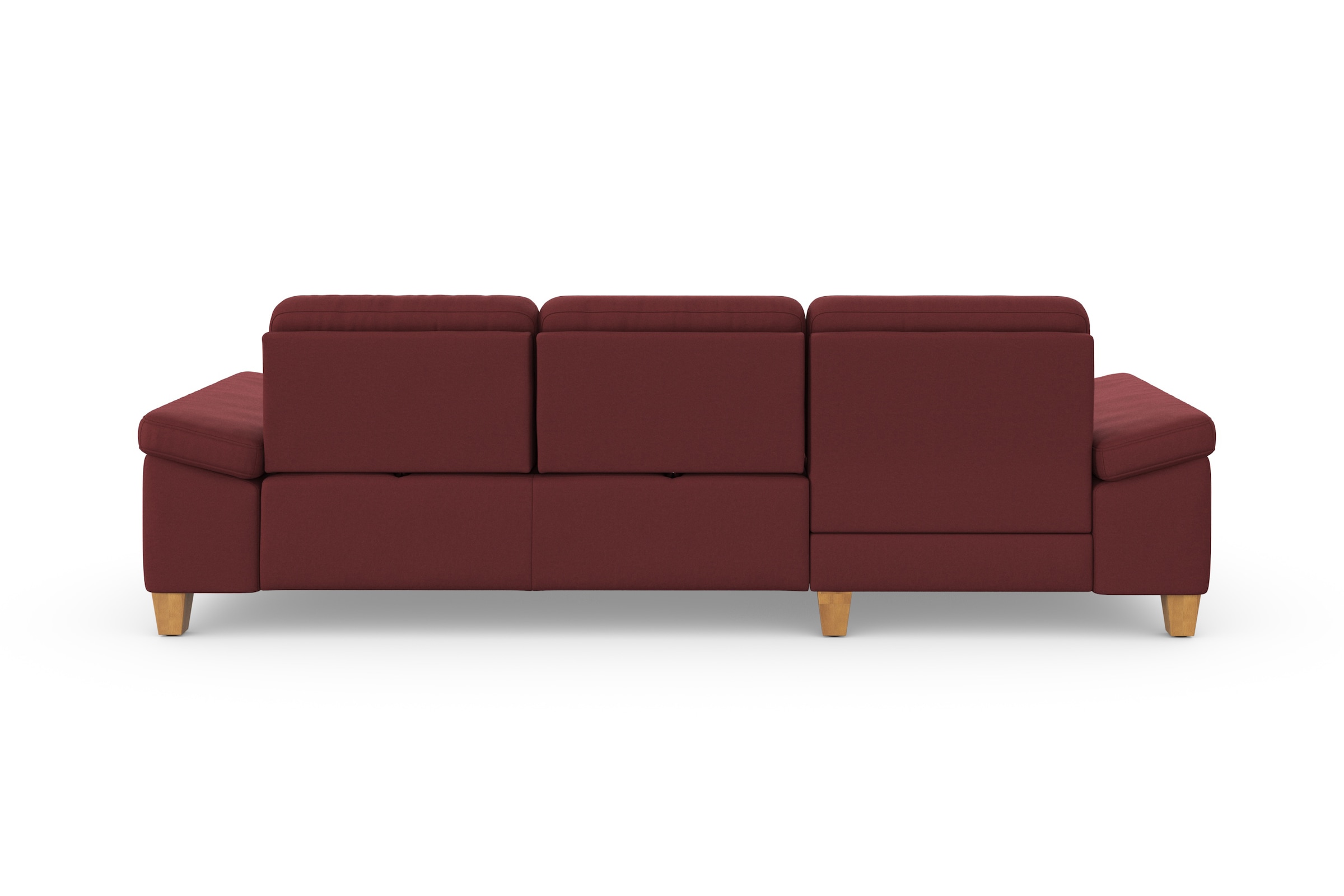 sit&more Ecksofa »Westham L-Form«, mit Recamiere, mit oder ohne Bettfunktion, Bettkasten, Füße Eiche