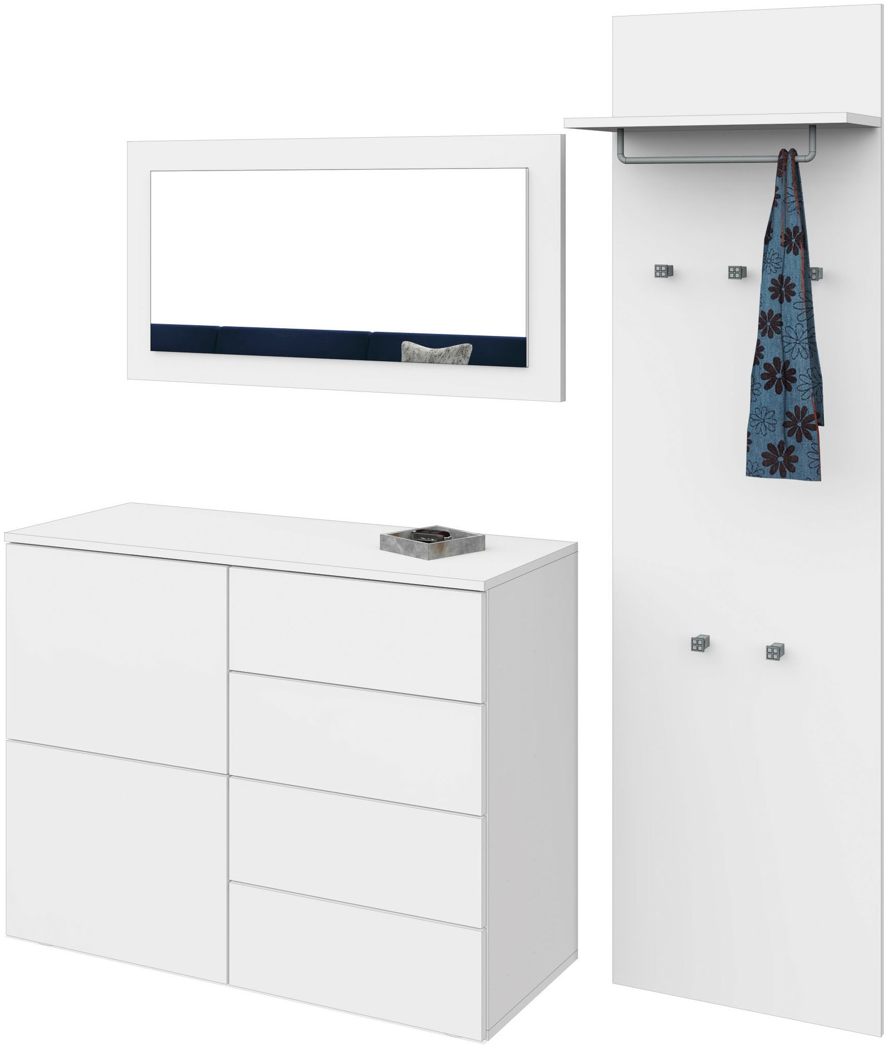 borchardt Möbel Garderoben-Set 3 Stk. tlg. günstig online kaufen