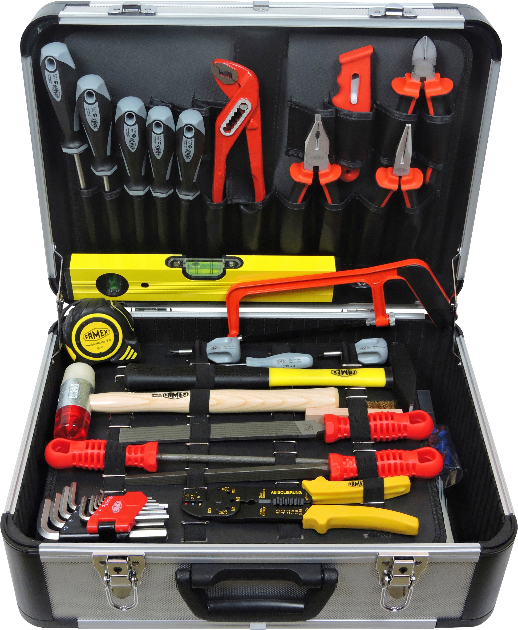 FAMEX Werkzeugset »723-97«, Platz für weitere Werkzeuge, Schraubwerkzeuge aus CV-Stahl