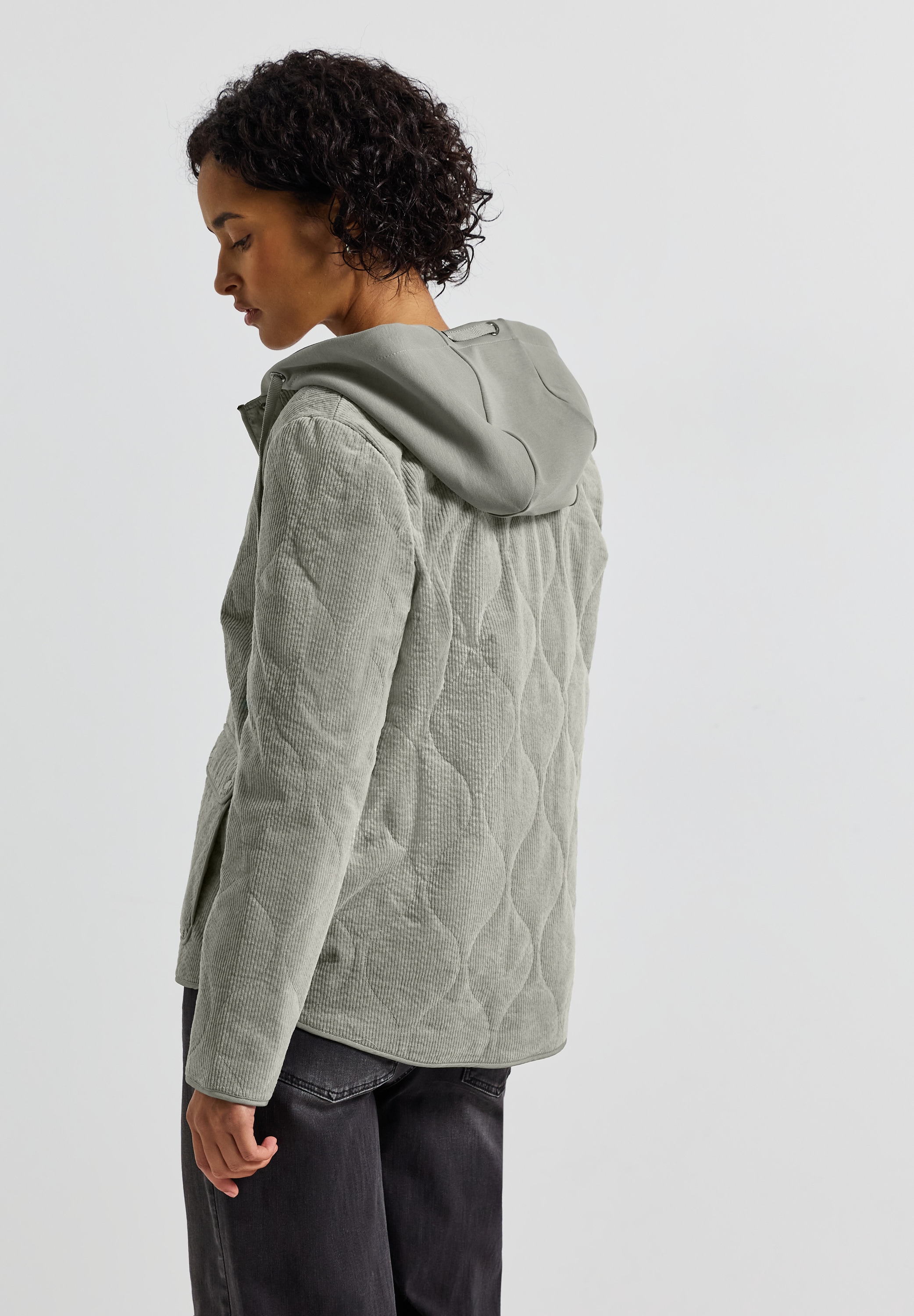 STREET ONE Cordjacke, mit Kapuze, in Cord-Optik