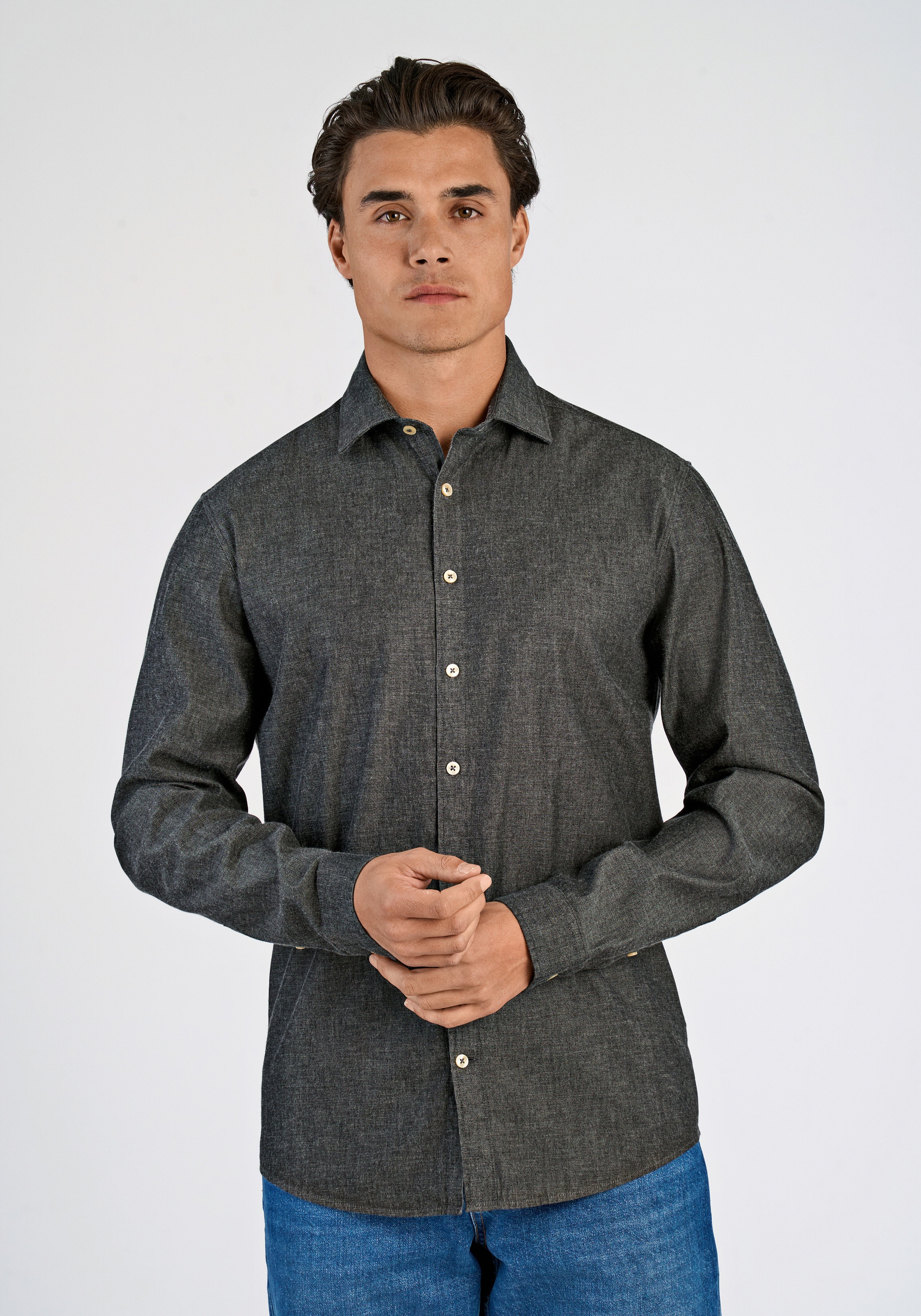 LINDBERGH Langarmhemd "Freizeithemd (Langarm) Relaxed Fit"