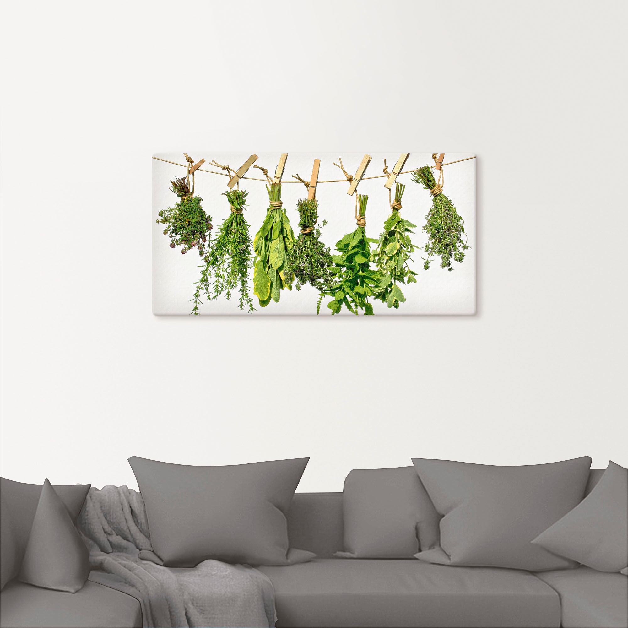 Artland Wandbild "Kräuter" Pflanzen 1 Stk. tlg. als Alubild, Outdoorbild, L günstig online kaufen
