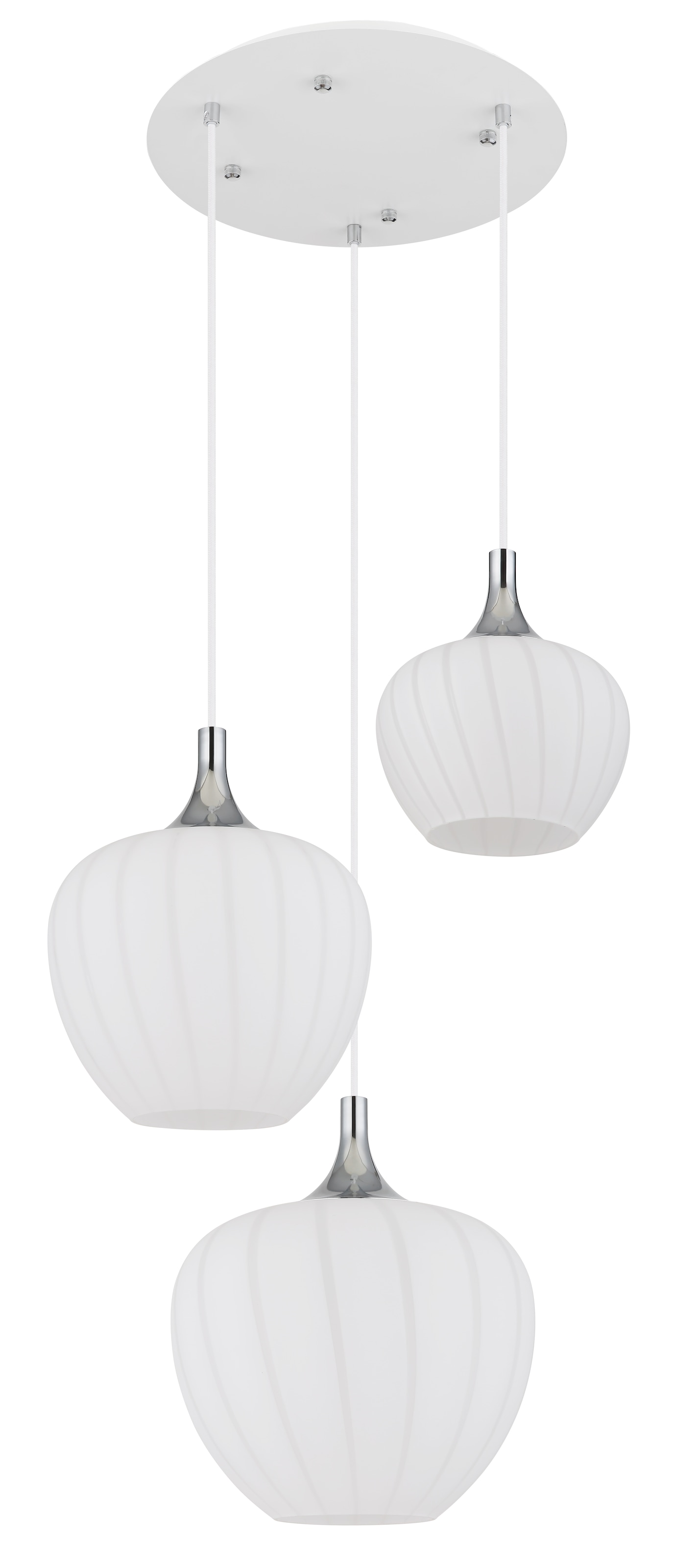 GLOBO LIGHTING Hängeleuchte »MAXY«, Leuchtmittel E27 | ohne Leuchtmittel, Hängelampe/Pendelleuchte/Glas klar/Höhe kürzbar/ø: 480mm/Dekorillen